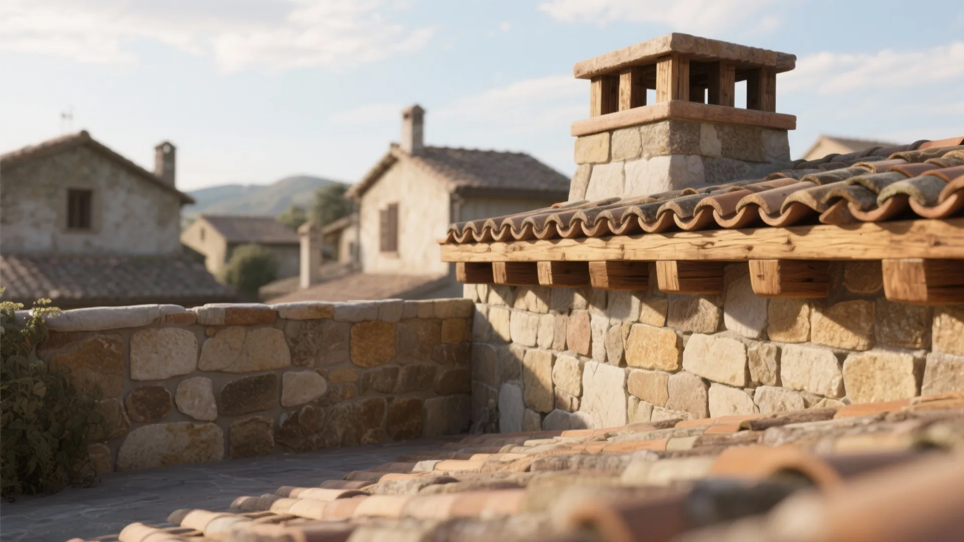 Mixed-Material Parapet