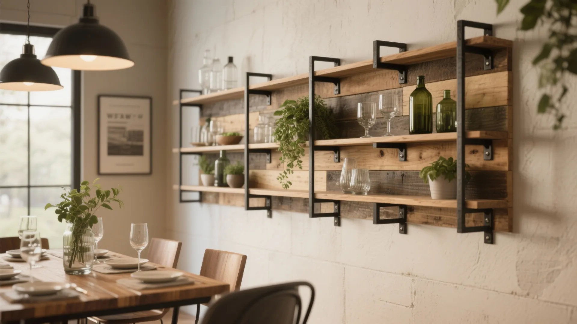 6. Mixed Material Shelves