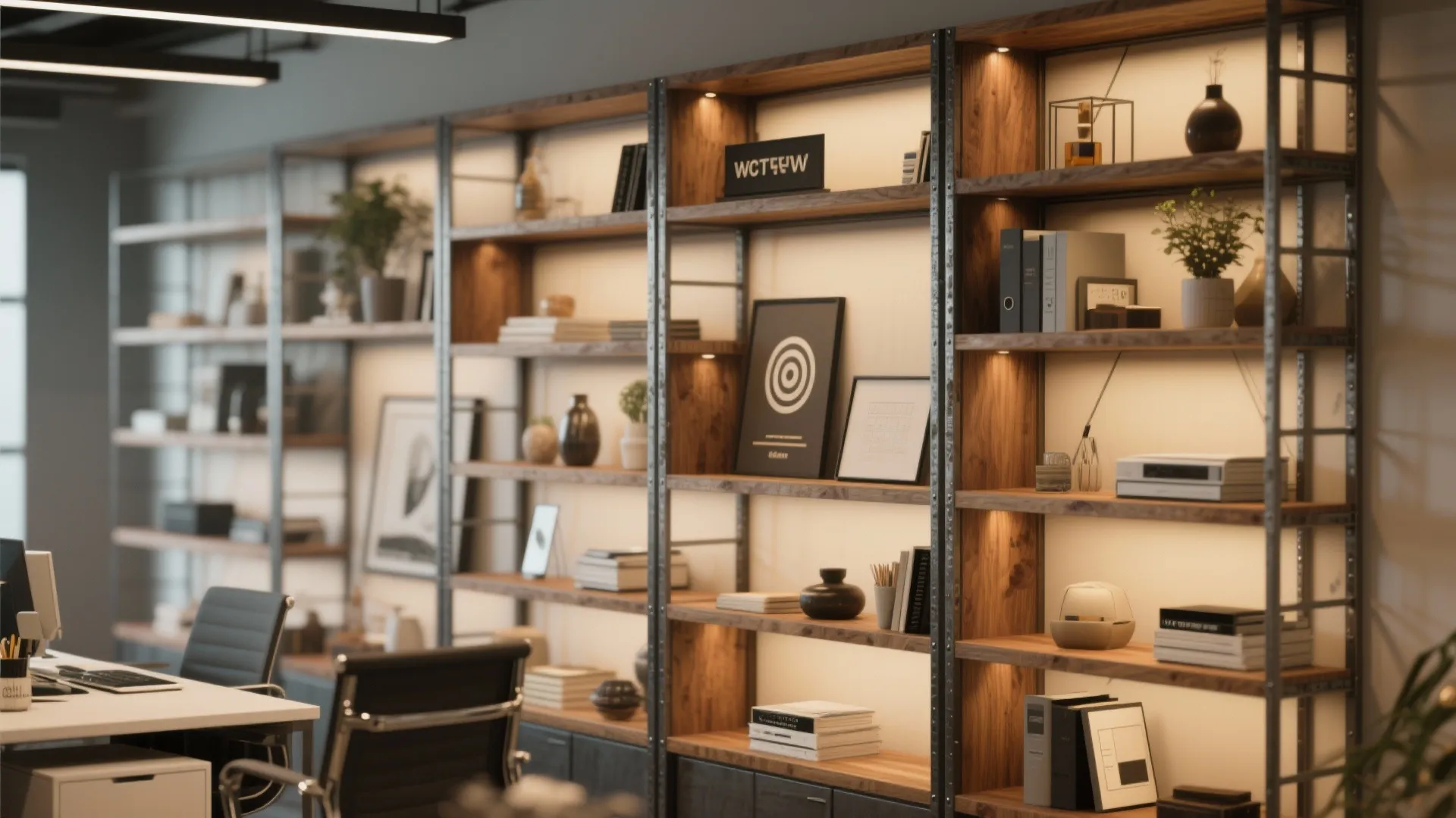 10. Mixed-Material Shelving