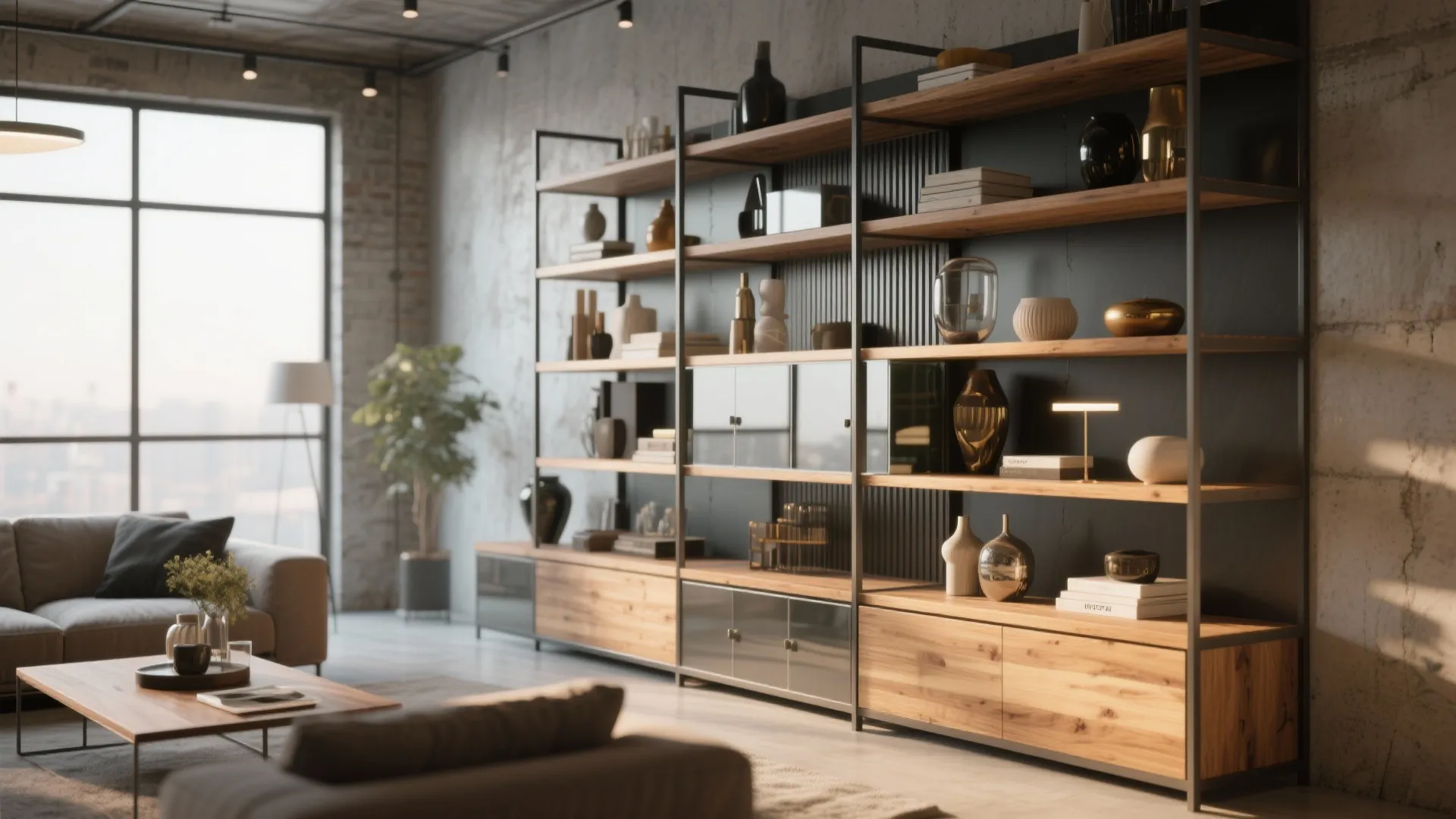 Mixed Material Shelves