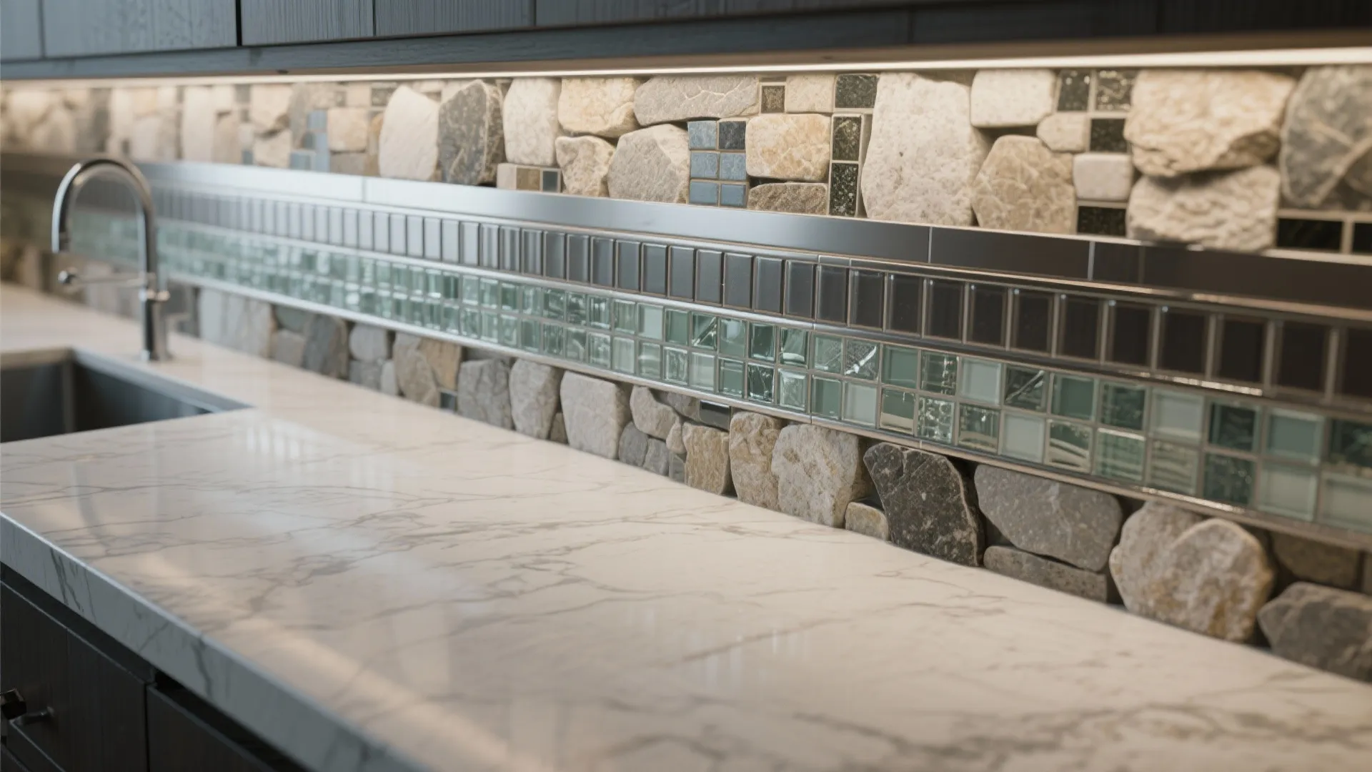 5. Mixed-material strips for layered depth