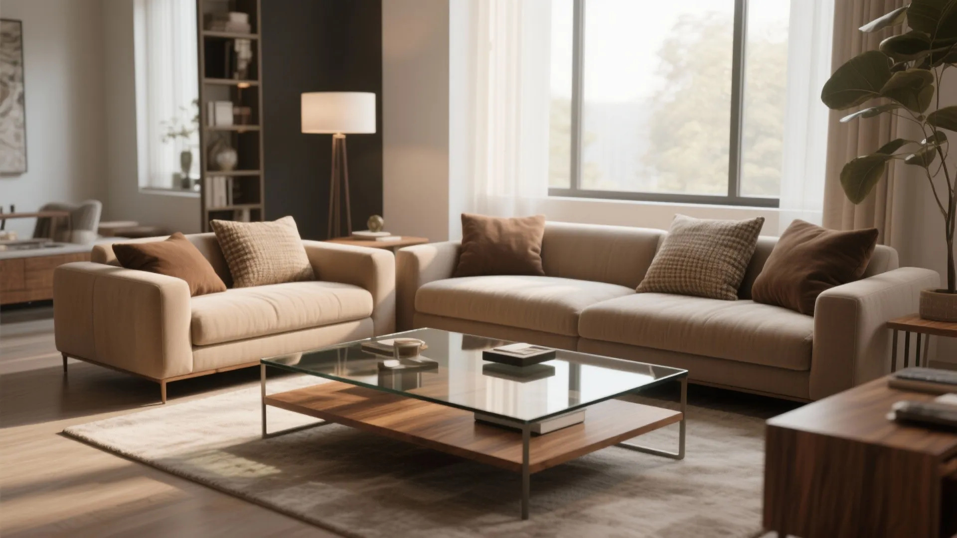 4. Mixed Material Coffee Table