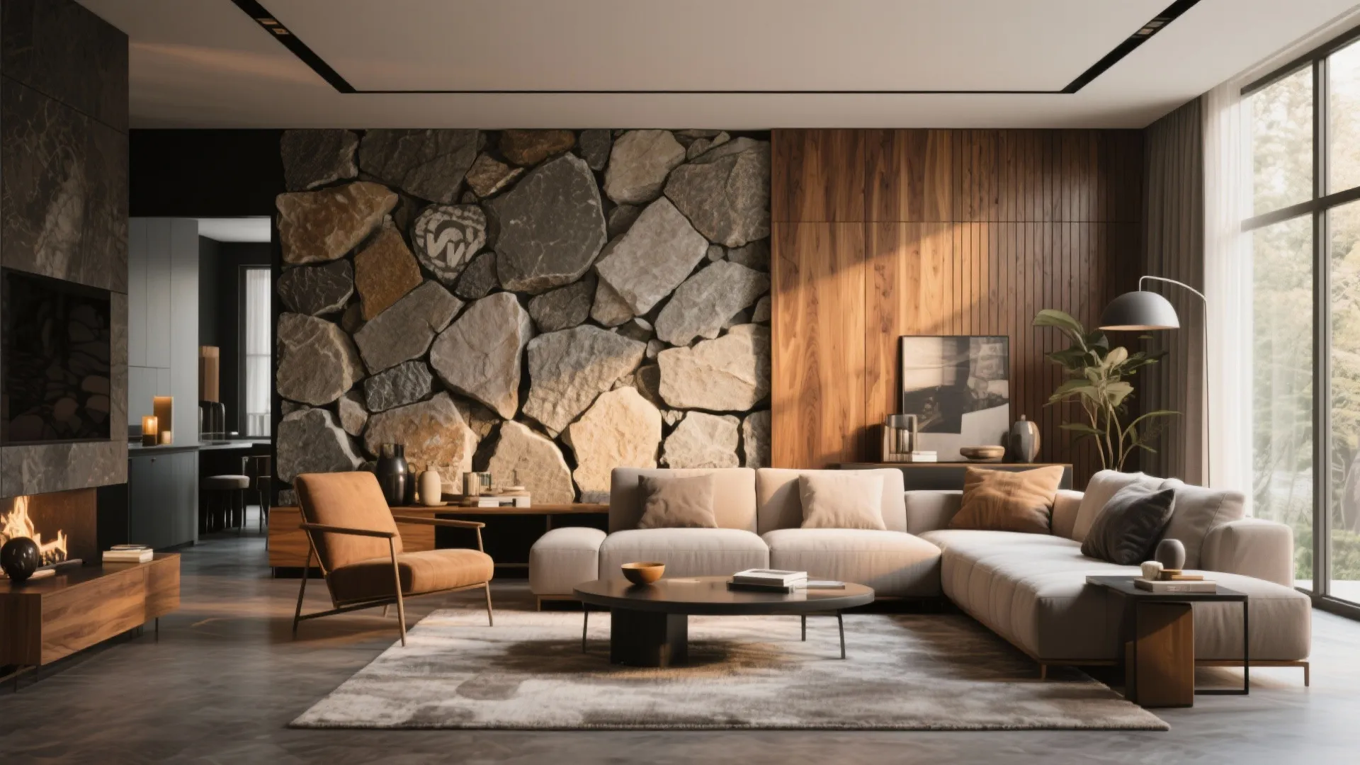 10. Mixed-Material Feature Walls