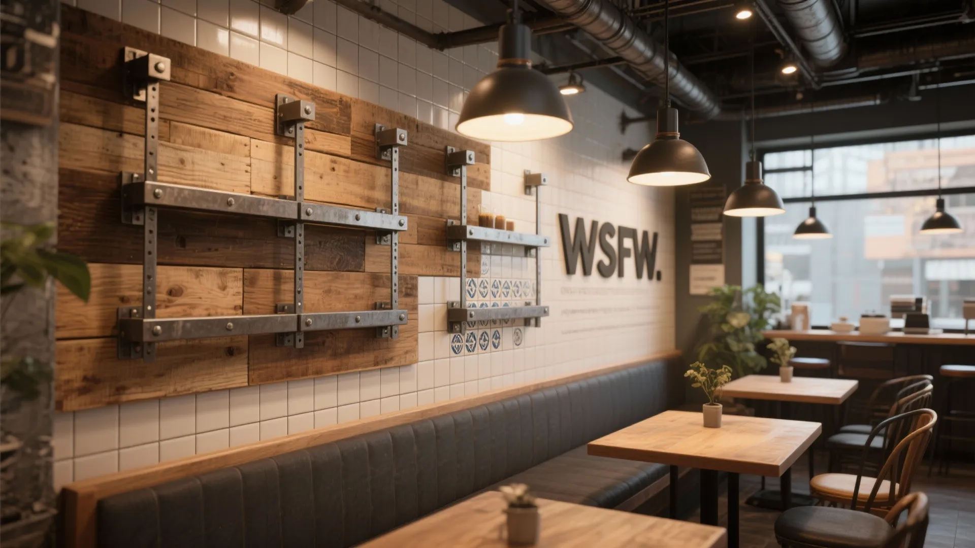 Mixed Material Statement Wall