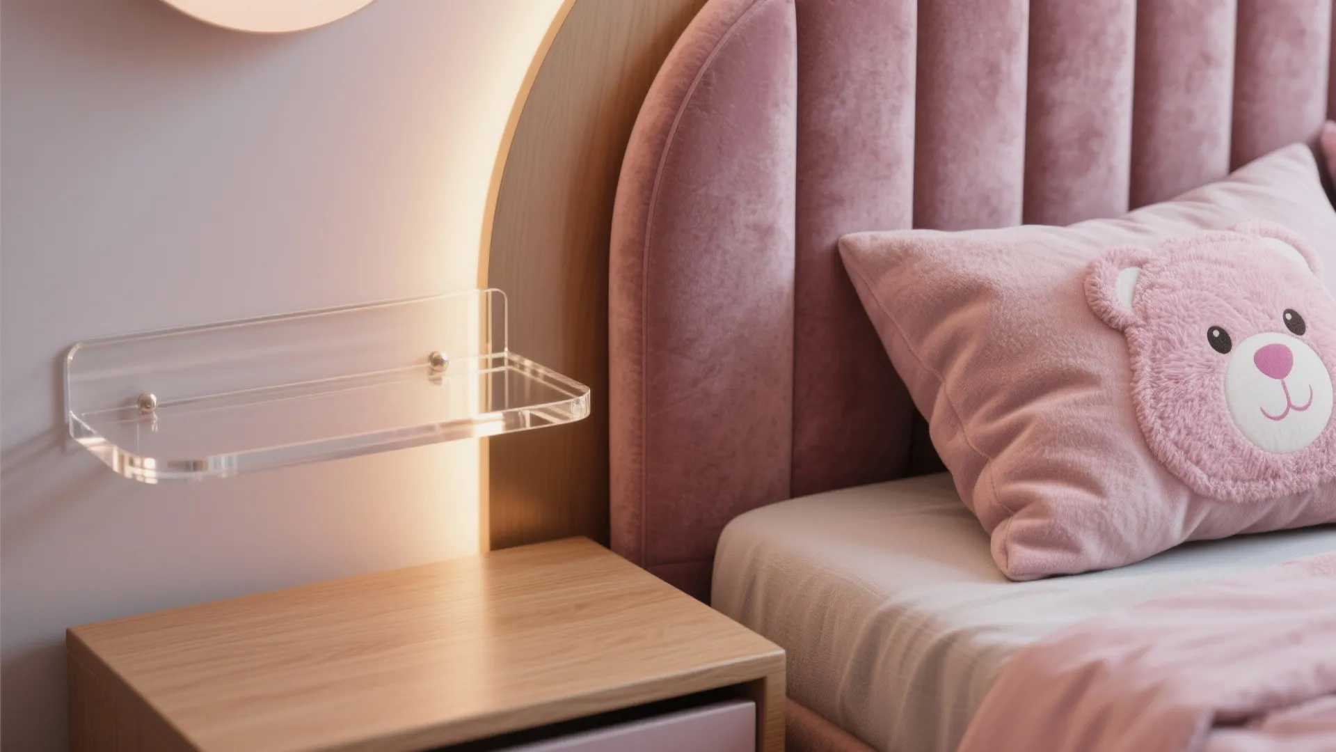 7. Mixed Materials — Velvet, Wood & Acrylic