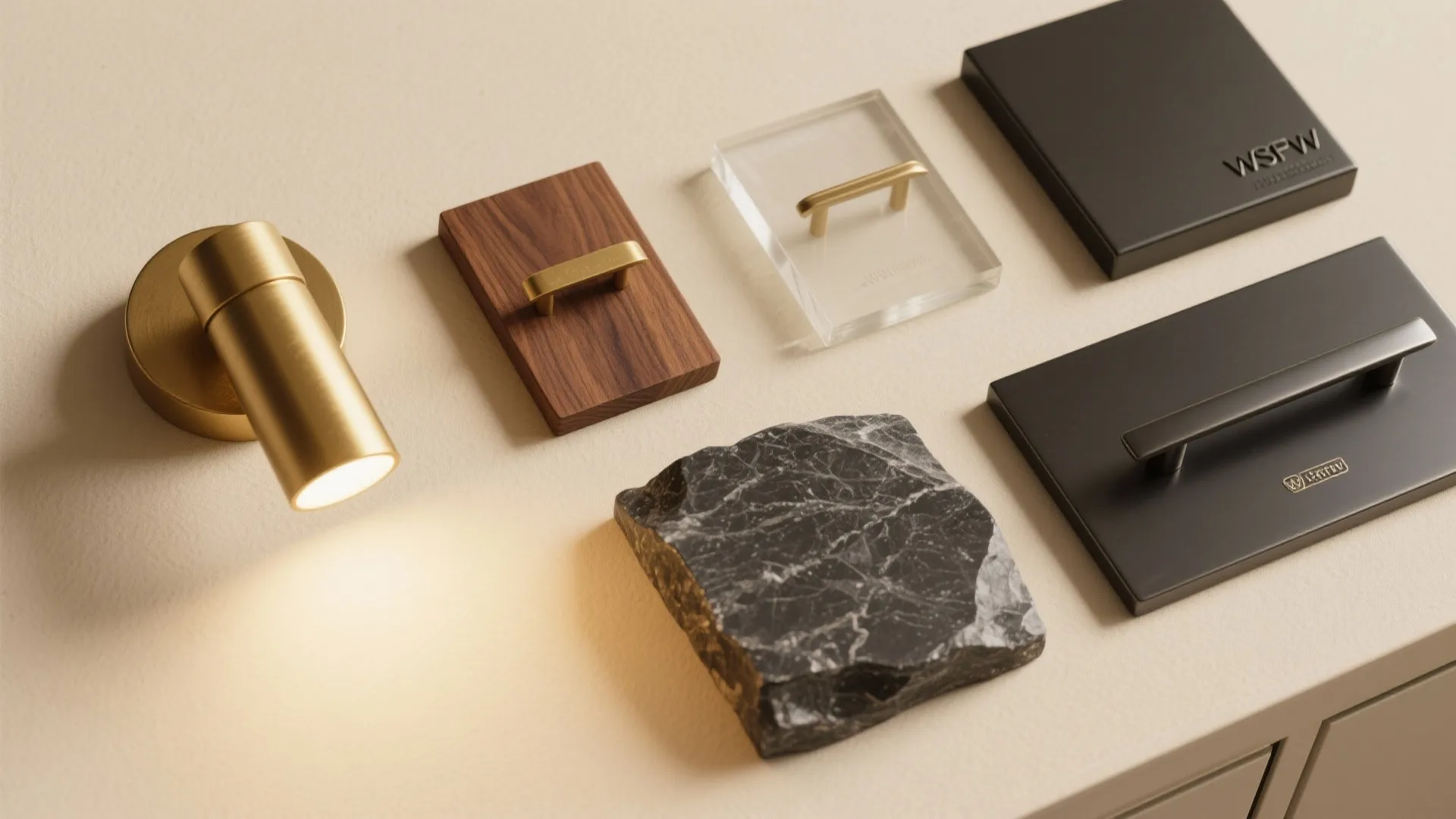 Mixed Materials: Brass, Wood, And Glass For Character