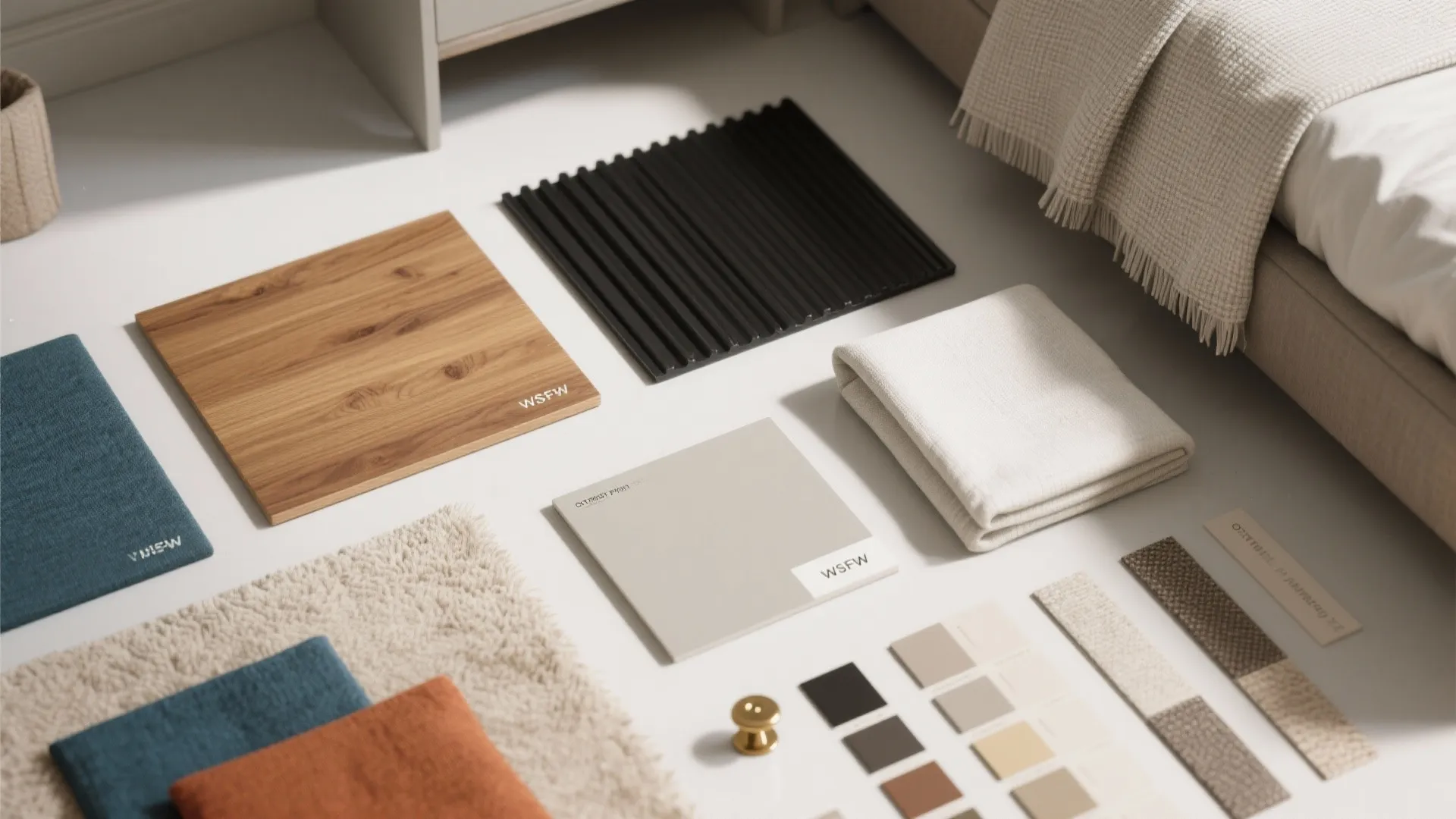 3. Mixed materials: wood, metal, and soft textiles