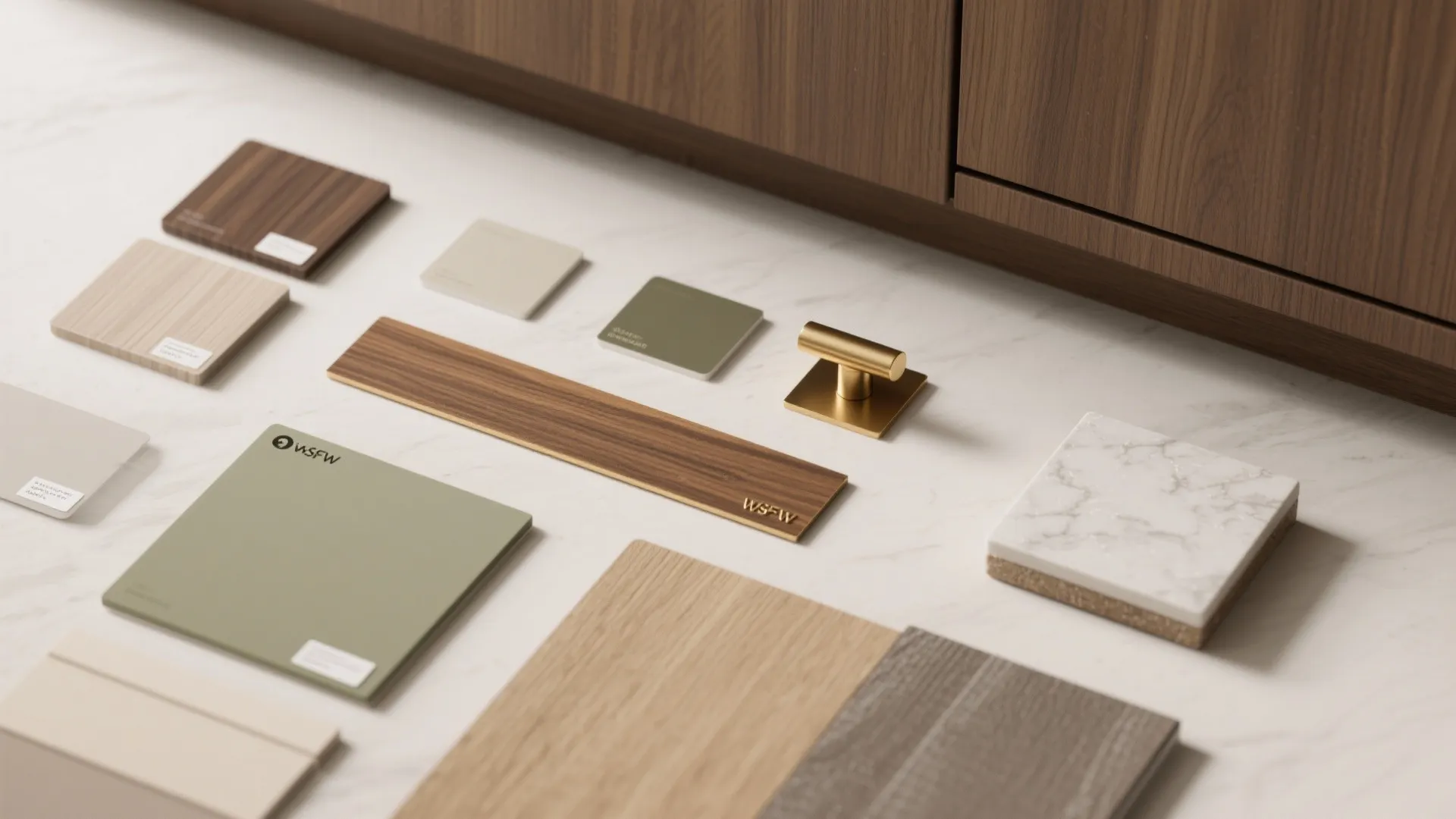 4. Mixed Materials for Depth: Laminate meets wood and metal