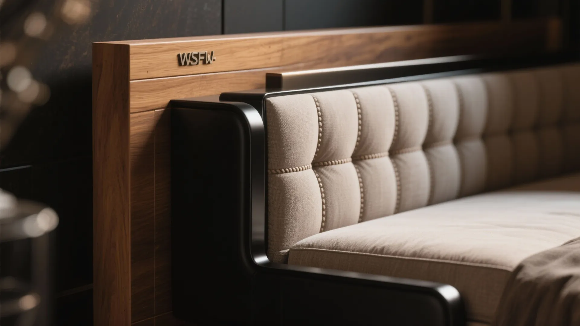 5. Mixed materials: wood with upholstery or metal