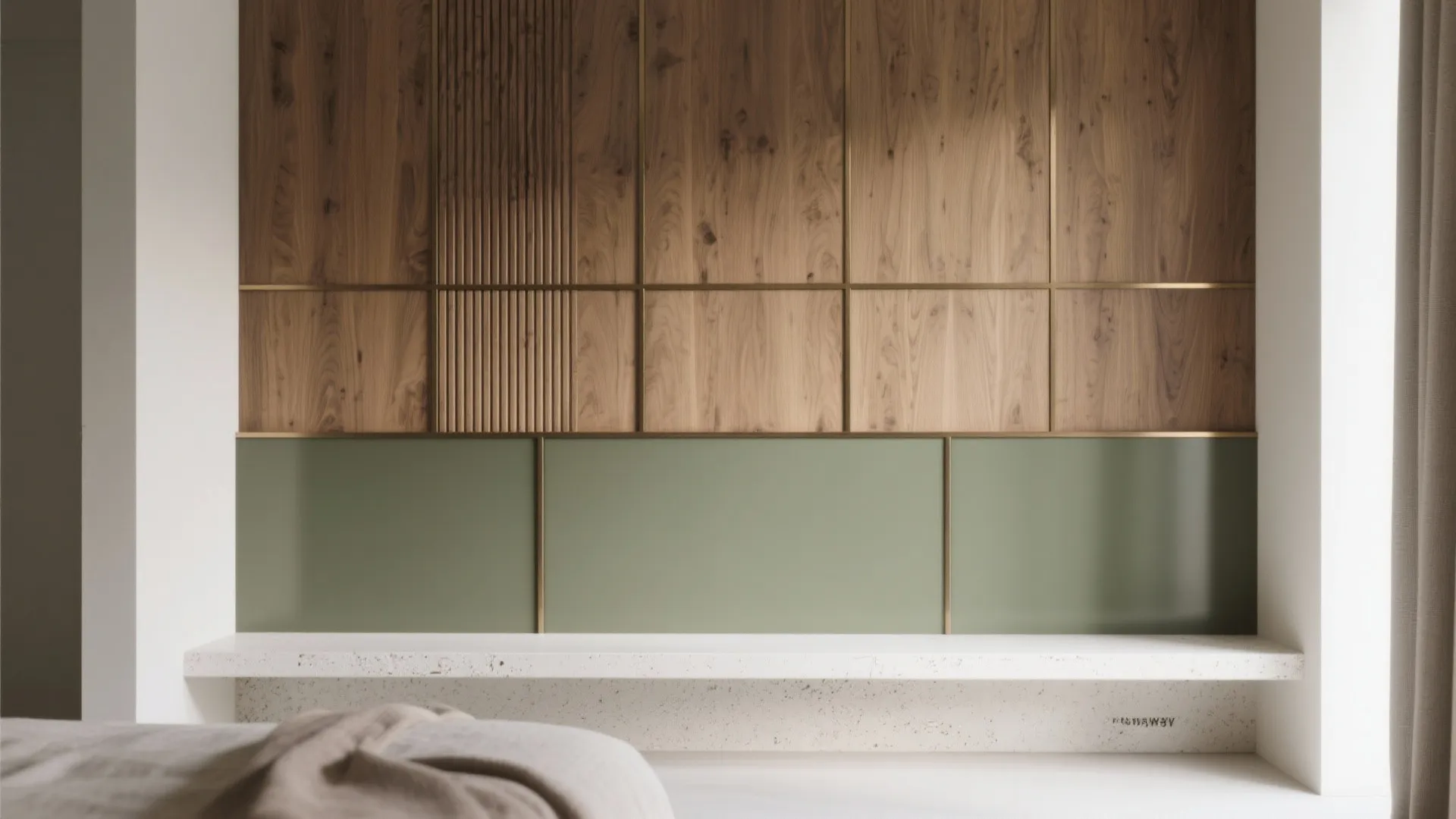 4) Mix It Up: Wood + Stone, Metal, or Color