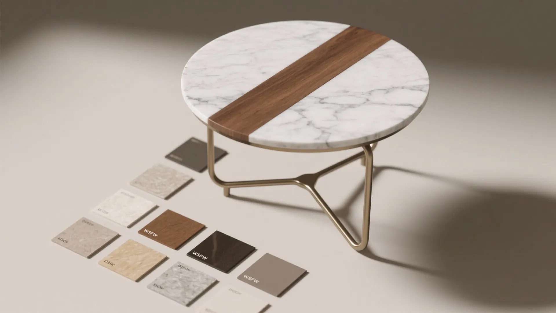 3. Mixed-materials: pair marble with warm wood or metal for balance