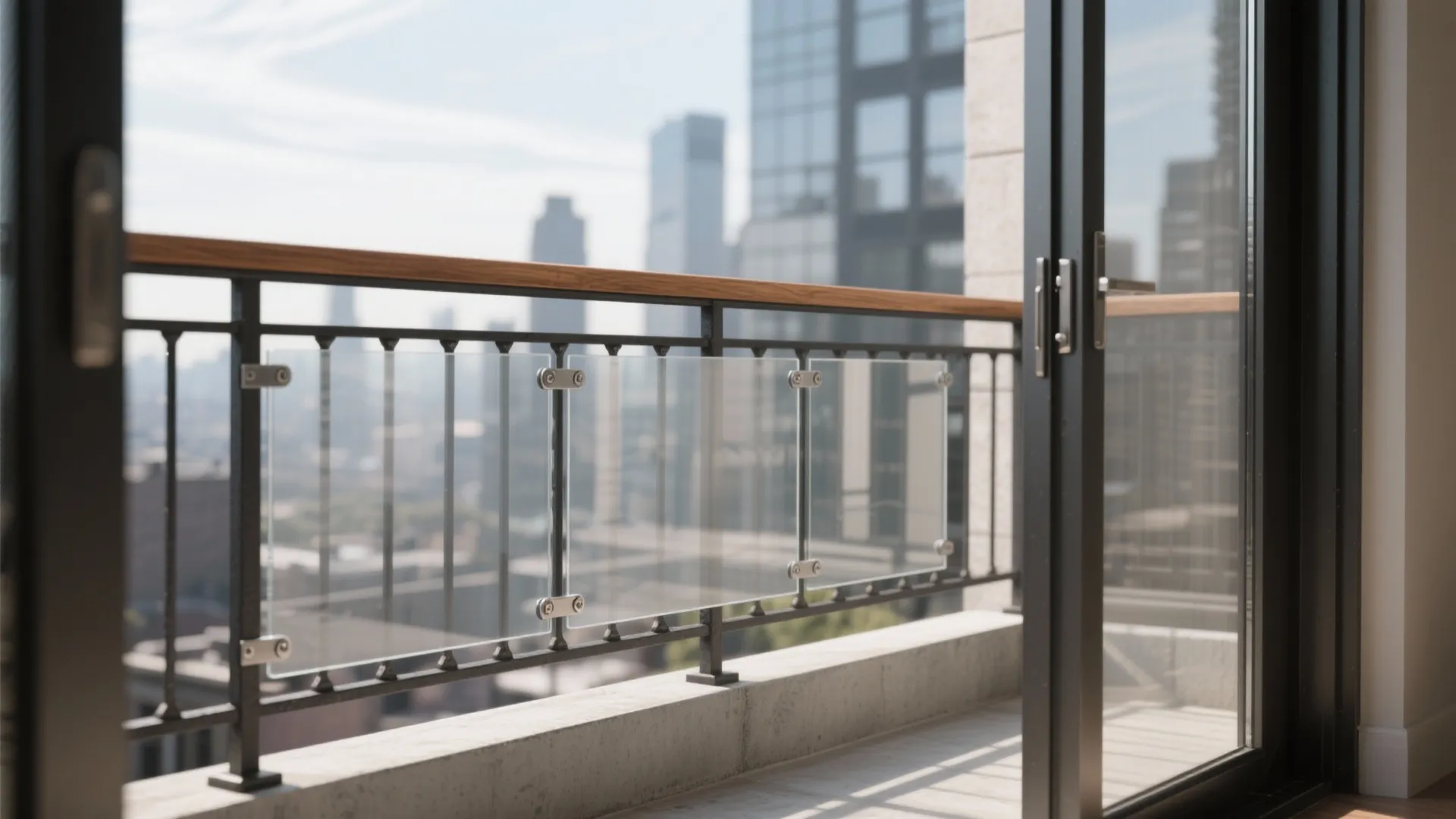 Mixed Materials: Wrought Iron with Glass or Wood