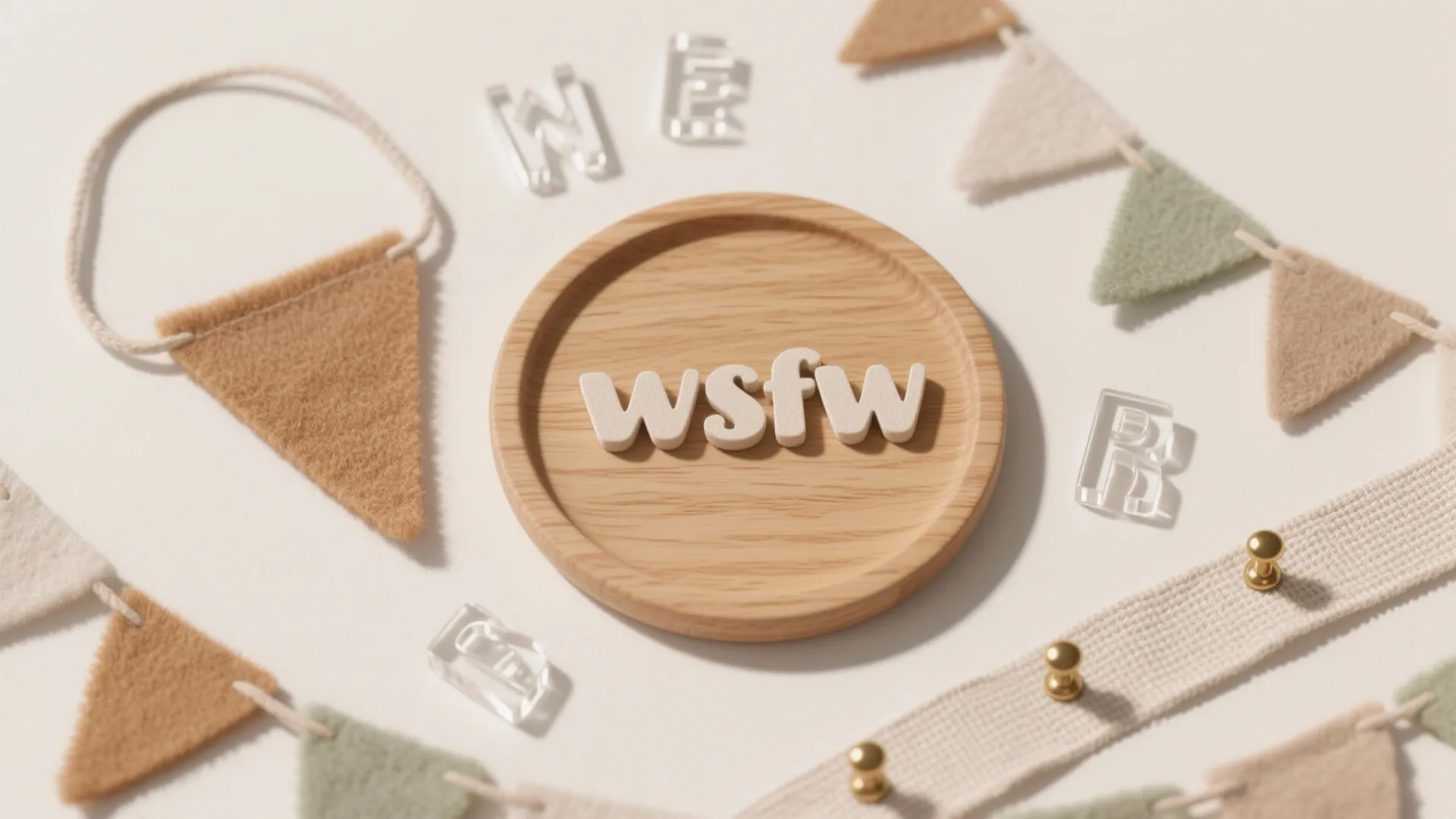 Mixed Materials: Wood, Felt, and Acrylic for Tactile Warmth