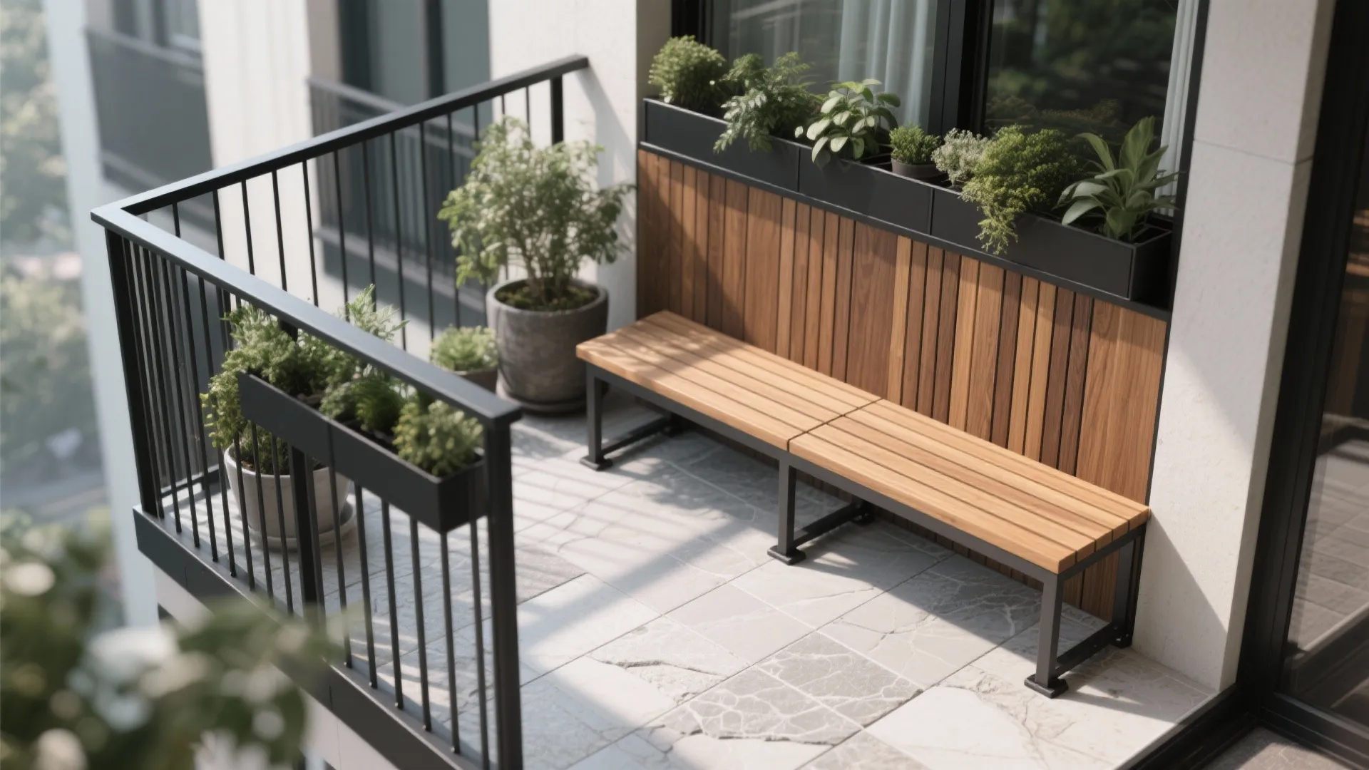 Mixed Materials: Steel, Timber Accents, and Stone-Look Tiles