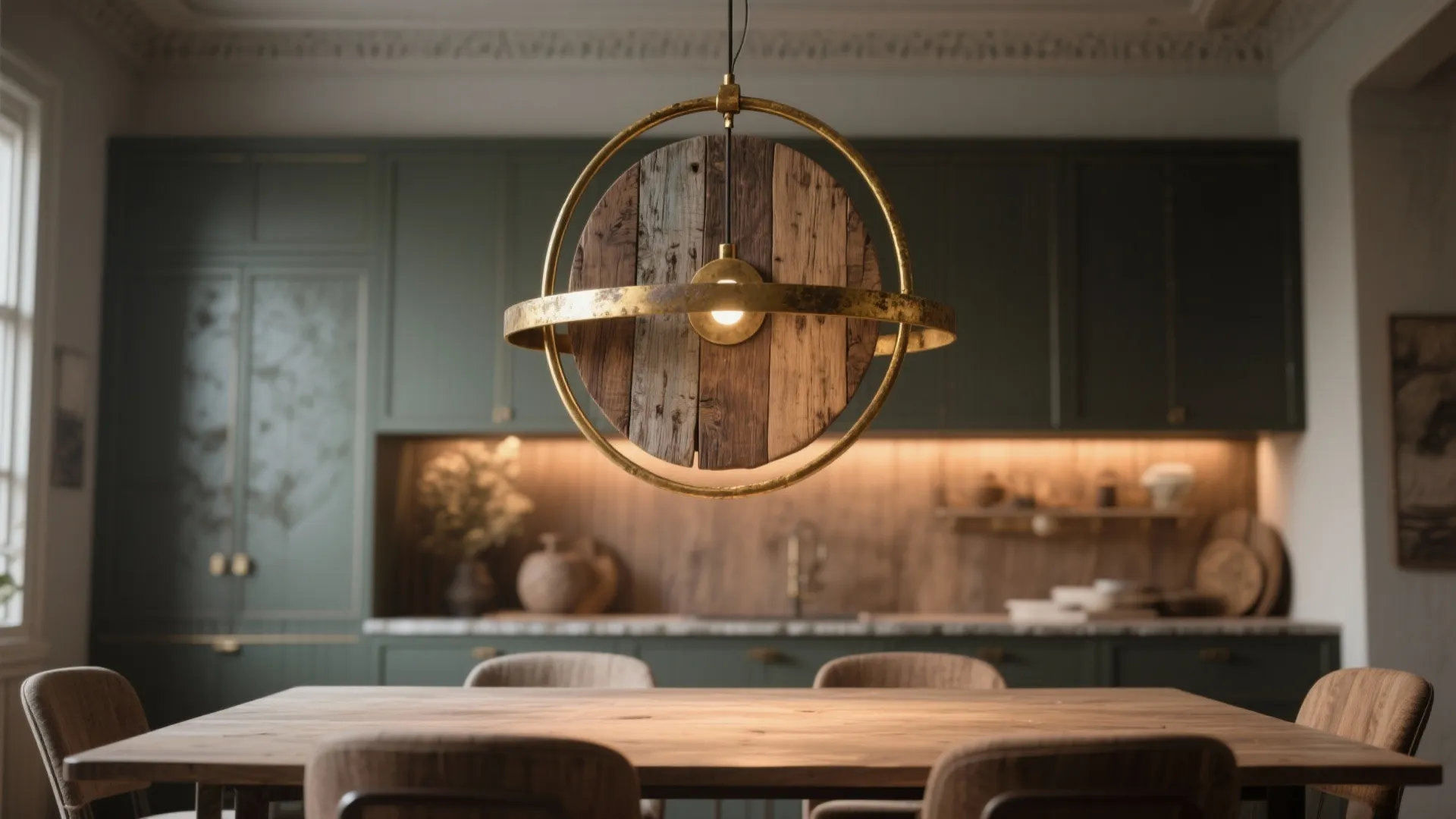 5. Statement Pendant with Mixed Materials