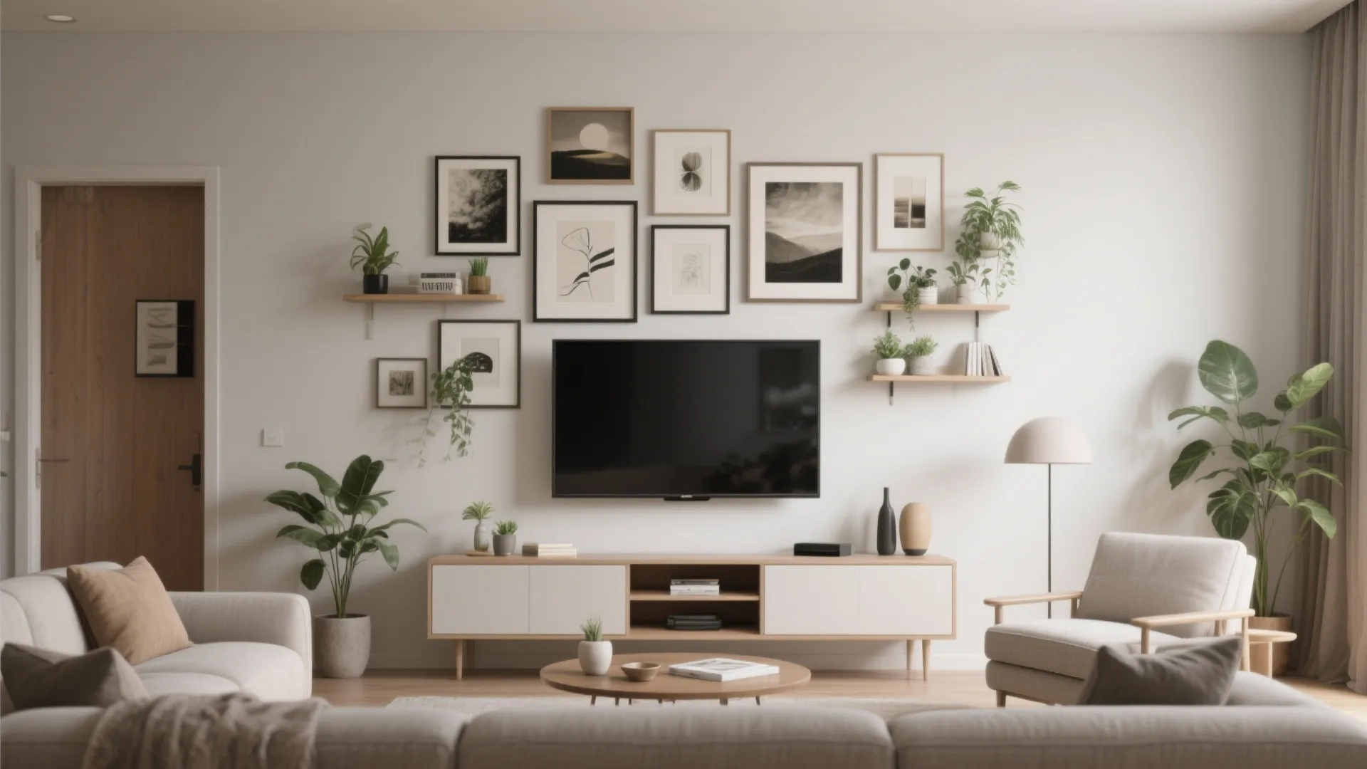 9. Mixed-Media Wall Display