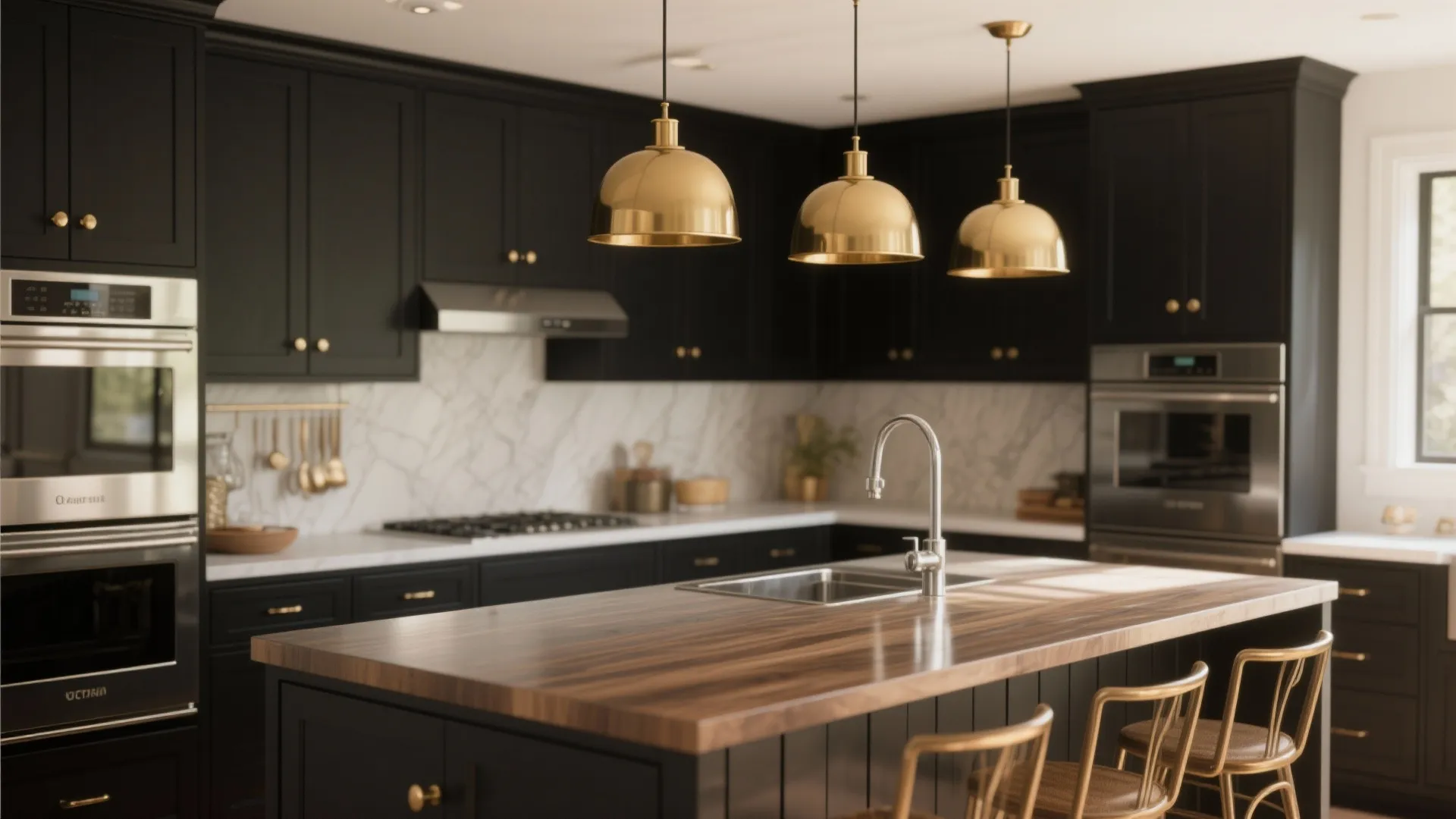 4. Mixed-Metal Accents with Black as Anchor