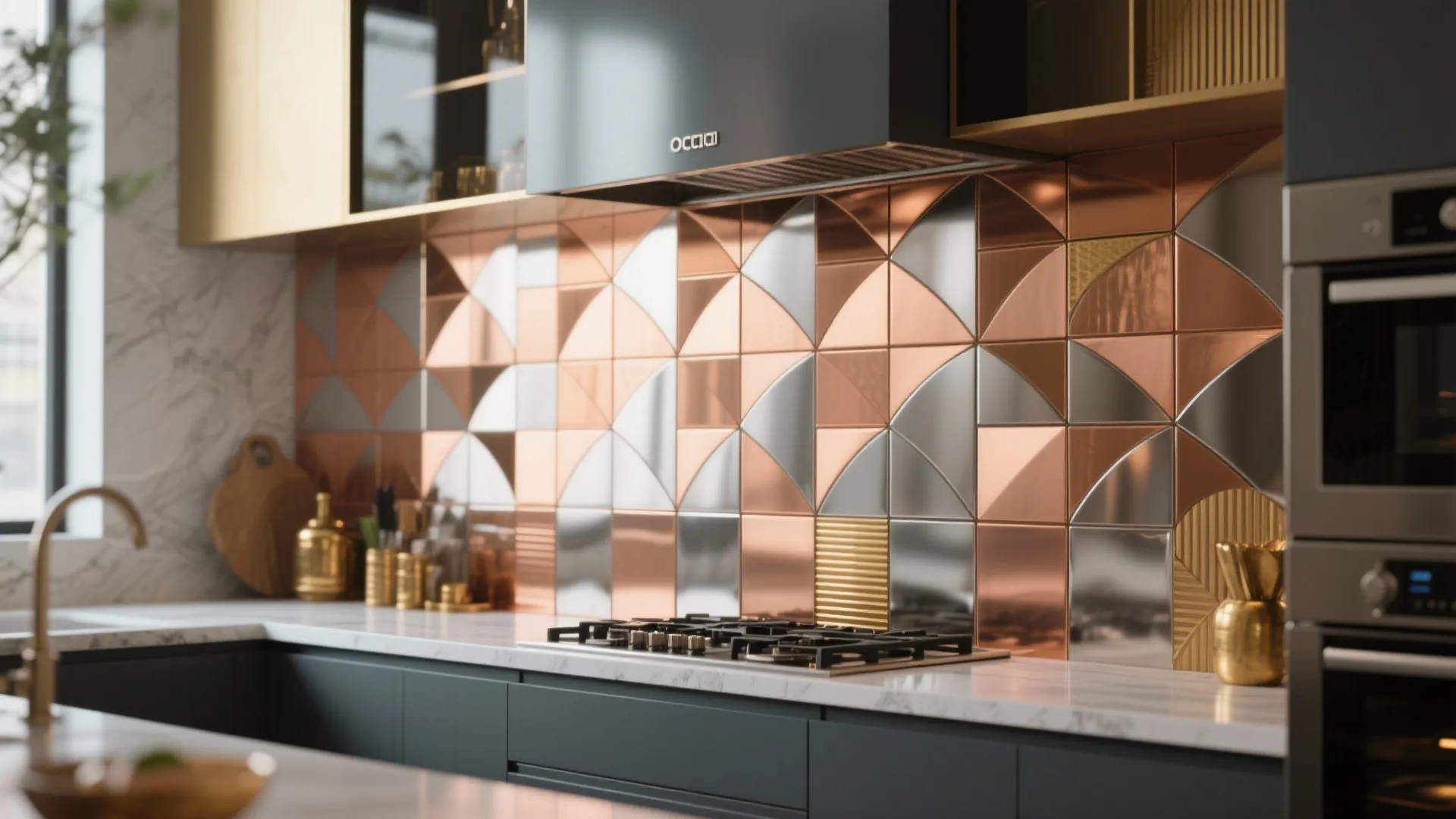 7. Mixed Metal Backsplash