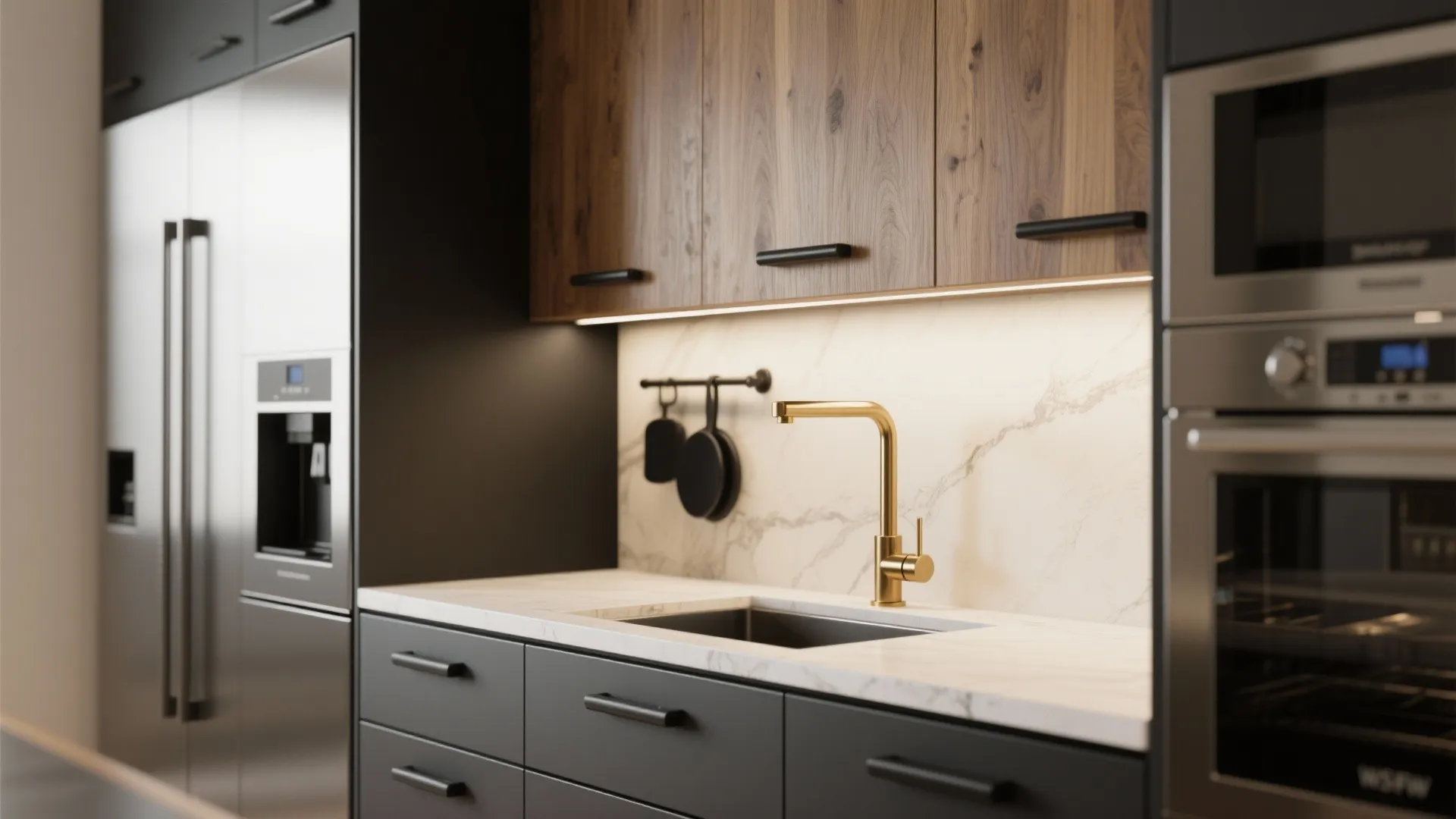 5. Matte black mixed-metal combos for layered contrast