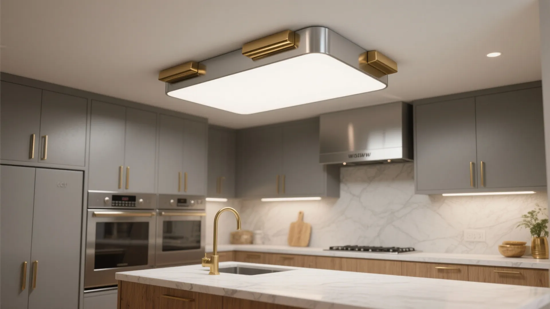 Statement flush mounts in mixed metals