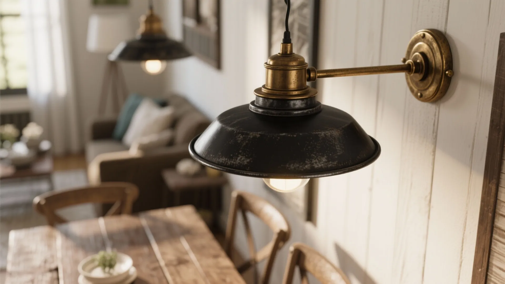 9. Mixed Metal Lighting Fixtures