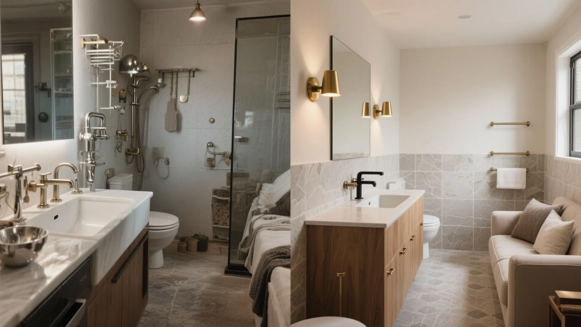 5) Mixed metals done right: brass, black, and brushed nickel