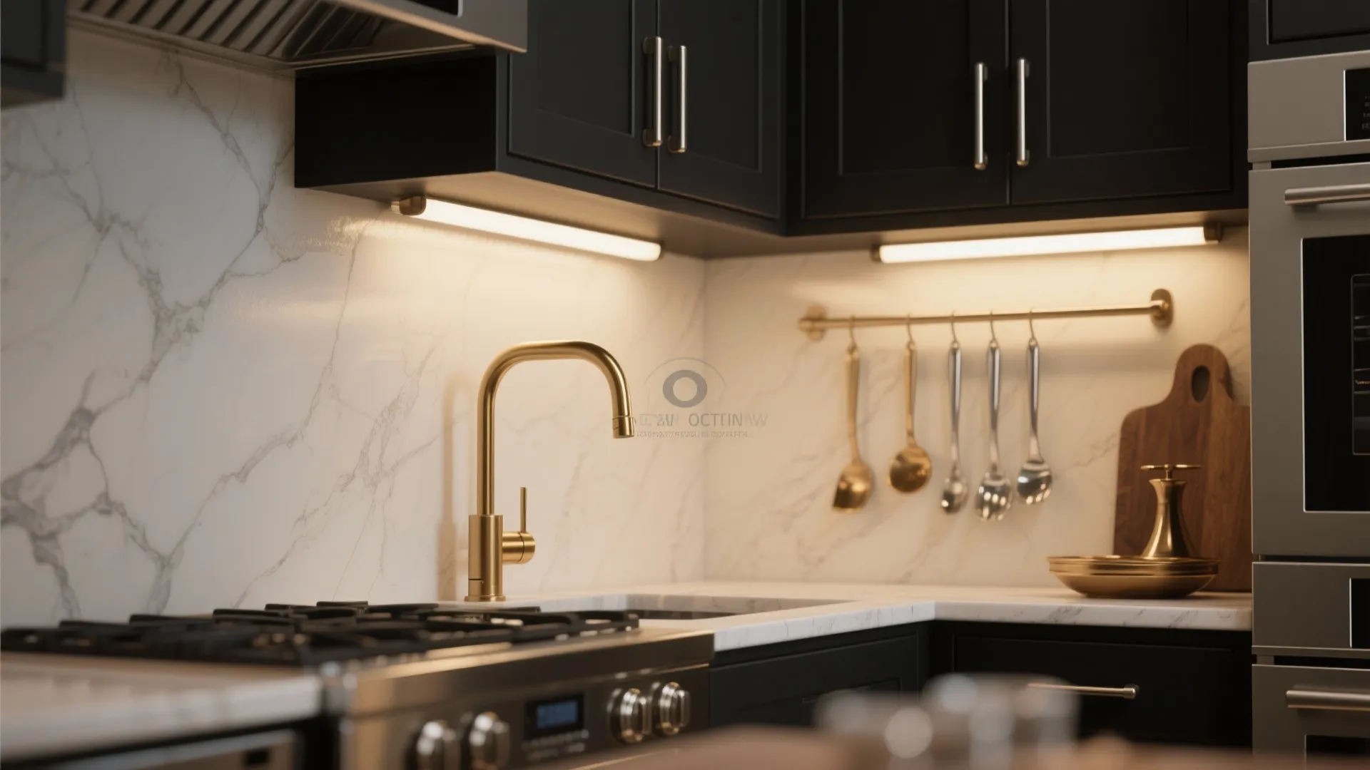 5. Mix Metals Carefully — Black Handles as the Anchor