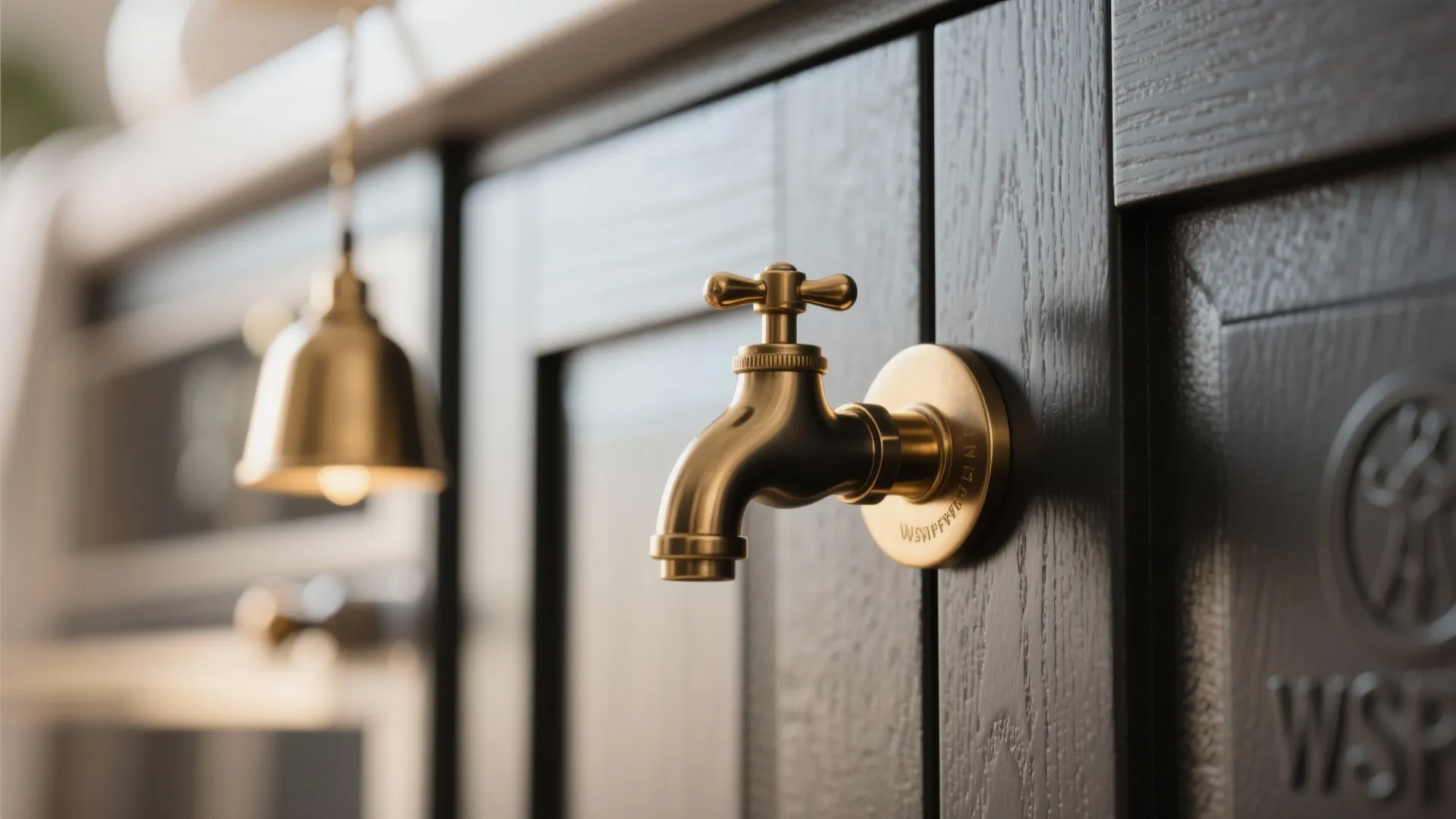 4. Transitional Charm with Brass Accents