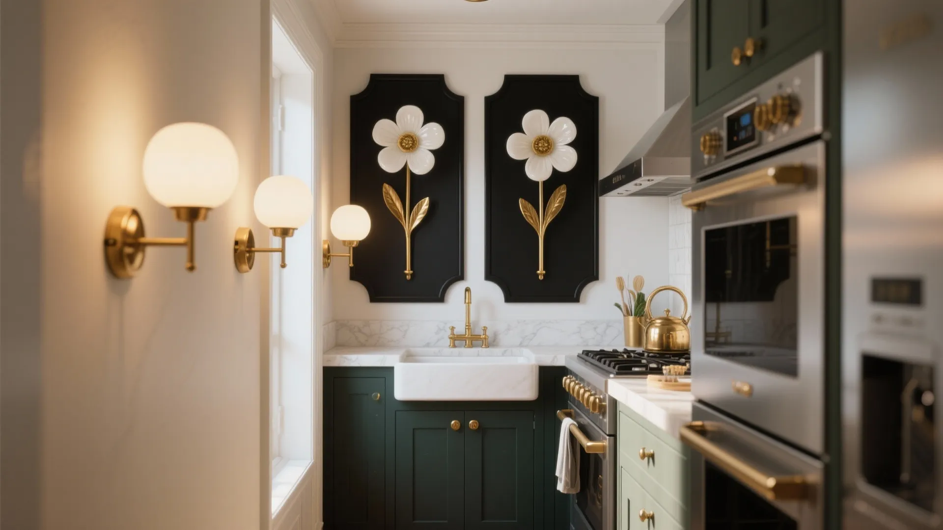 Mixed Metals with Floral Forms for Modern-Retro Balance