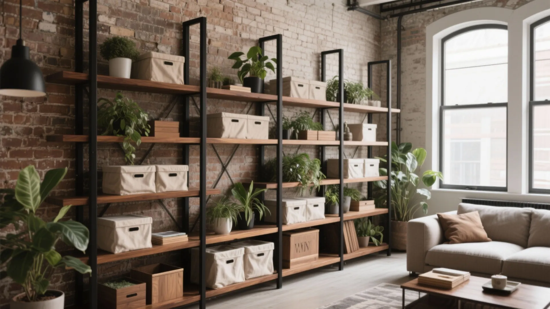 Mixed-Material Open Shelving for Texture