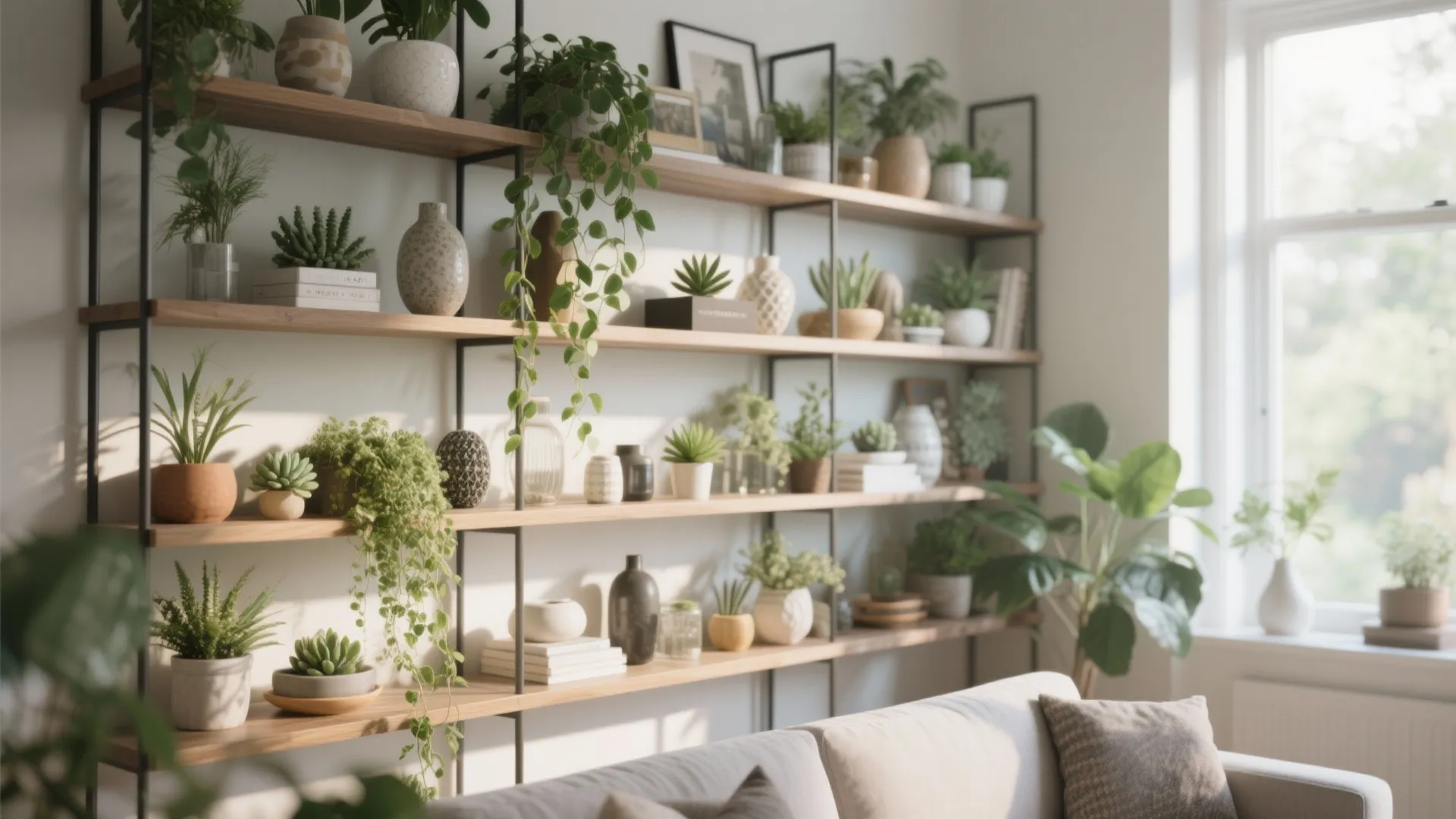 4. Mixed Plant Shelves