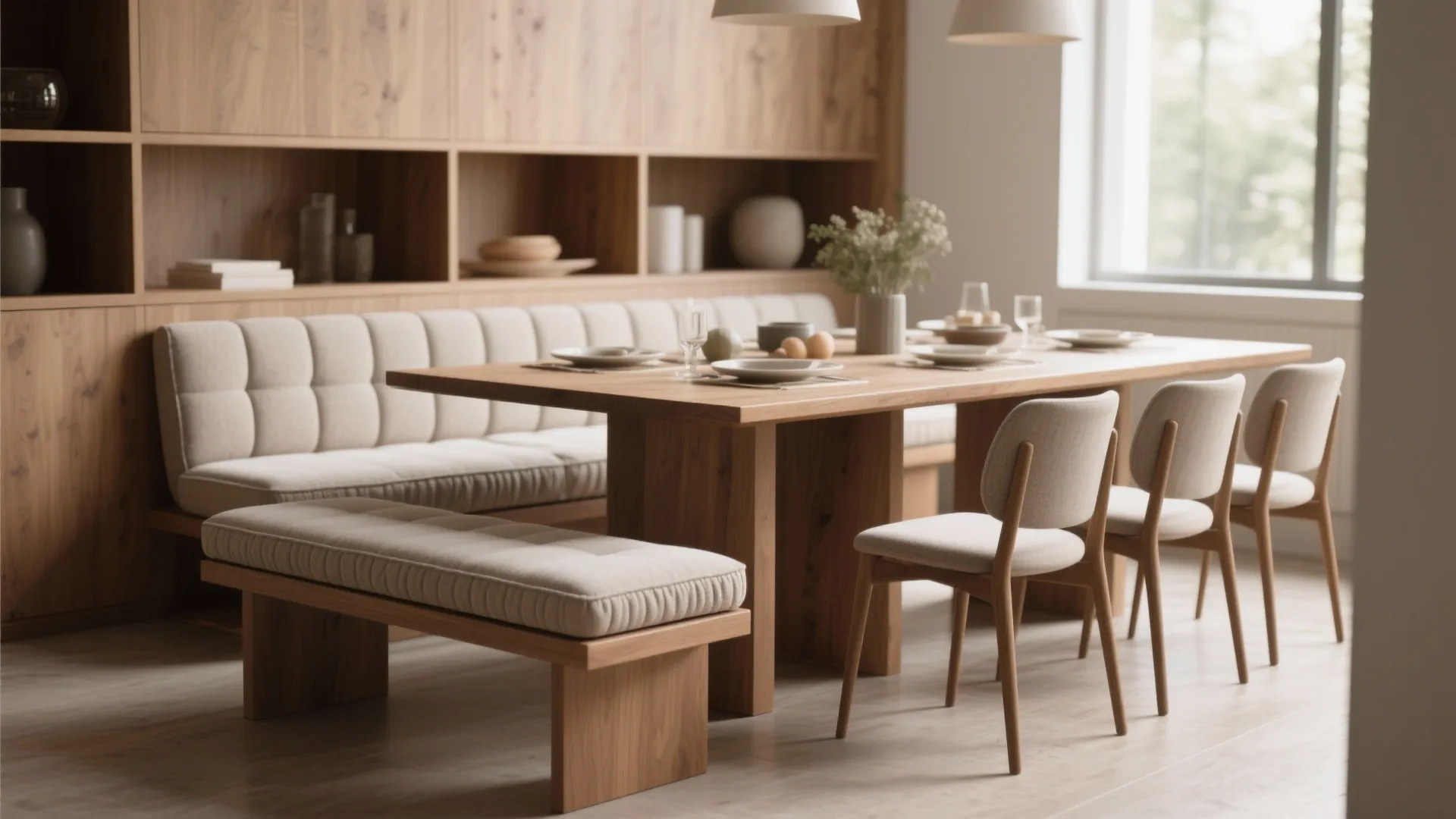 4. Mix of Chairs and a Bench for Flexibility