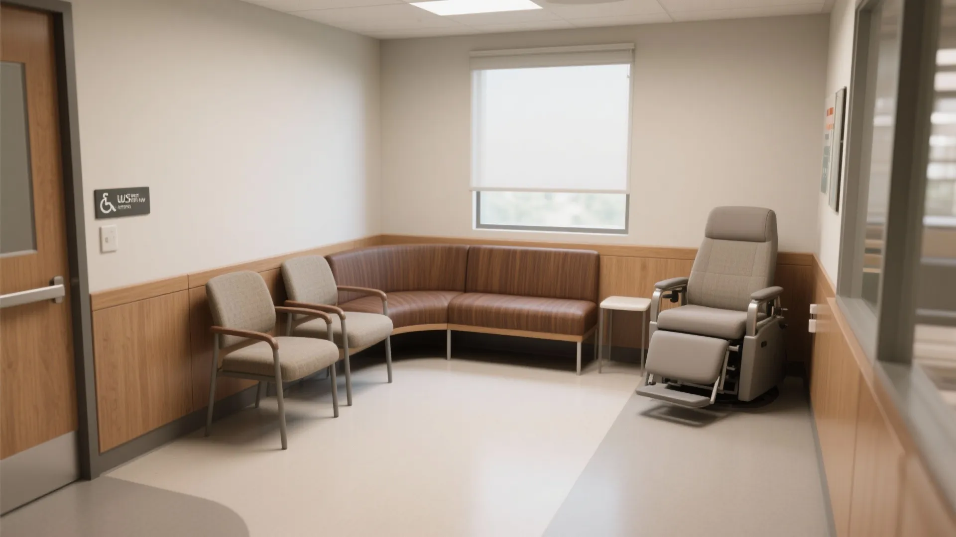 4) Mixed seating: a two-top bench plus individual chairs