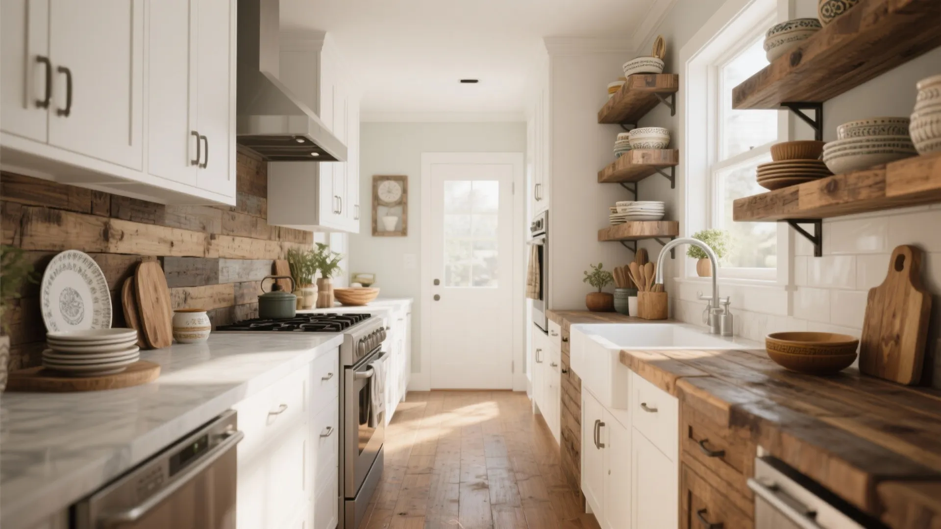 5. Mix Open Shelves with Closed Cabinets