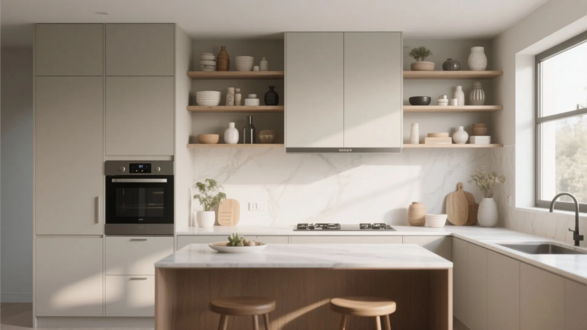 9. Mix of Open and Closed Storage