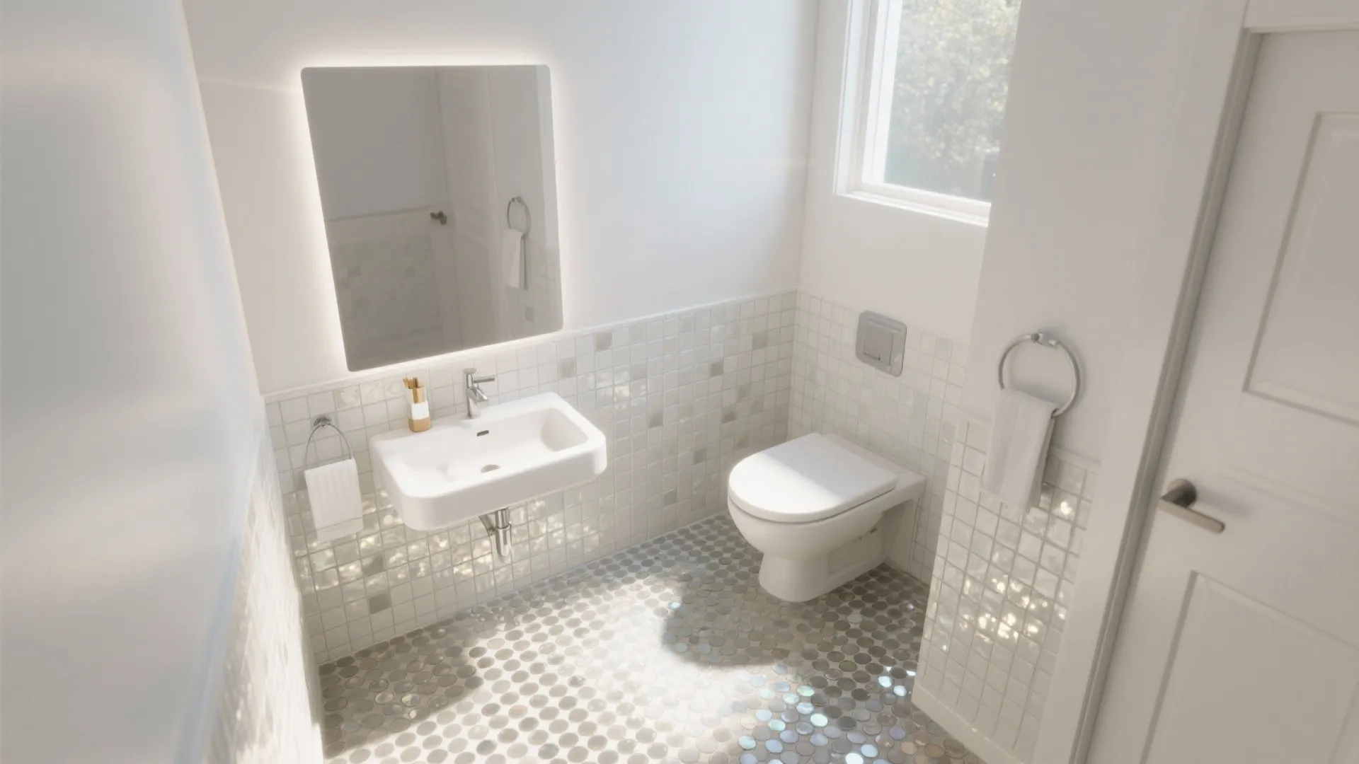 4. Mixed Texture Penny Floors