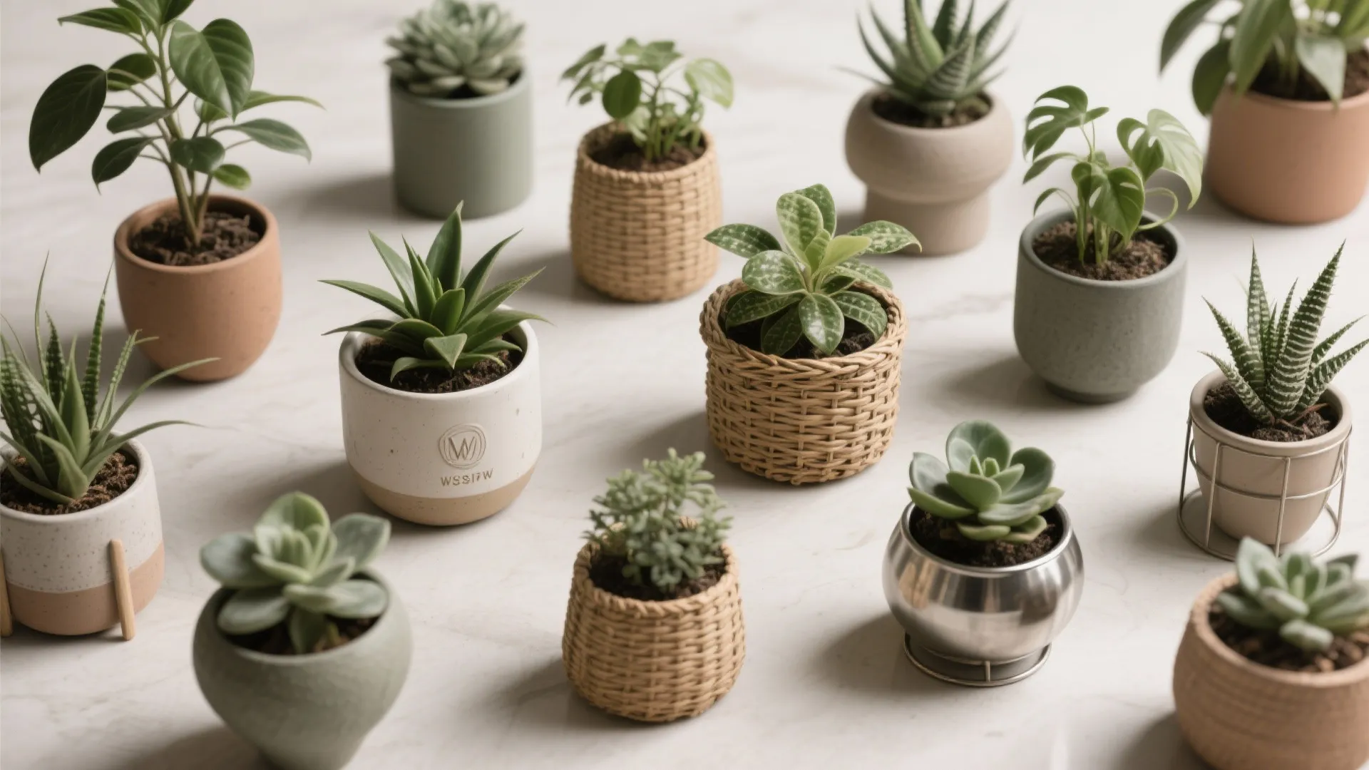 6. Mixed Texture Planter Groupings