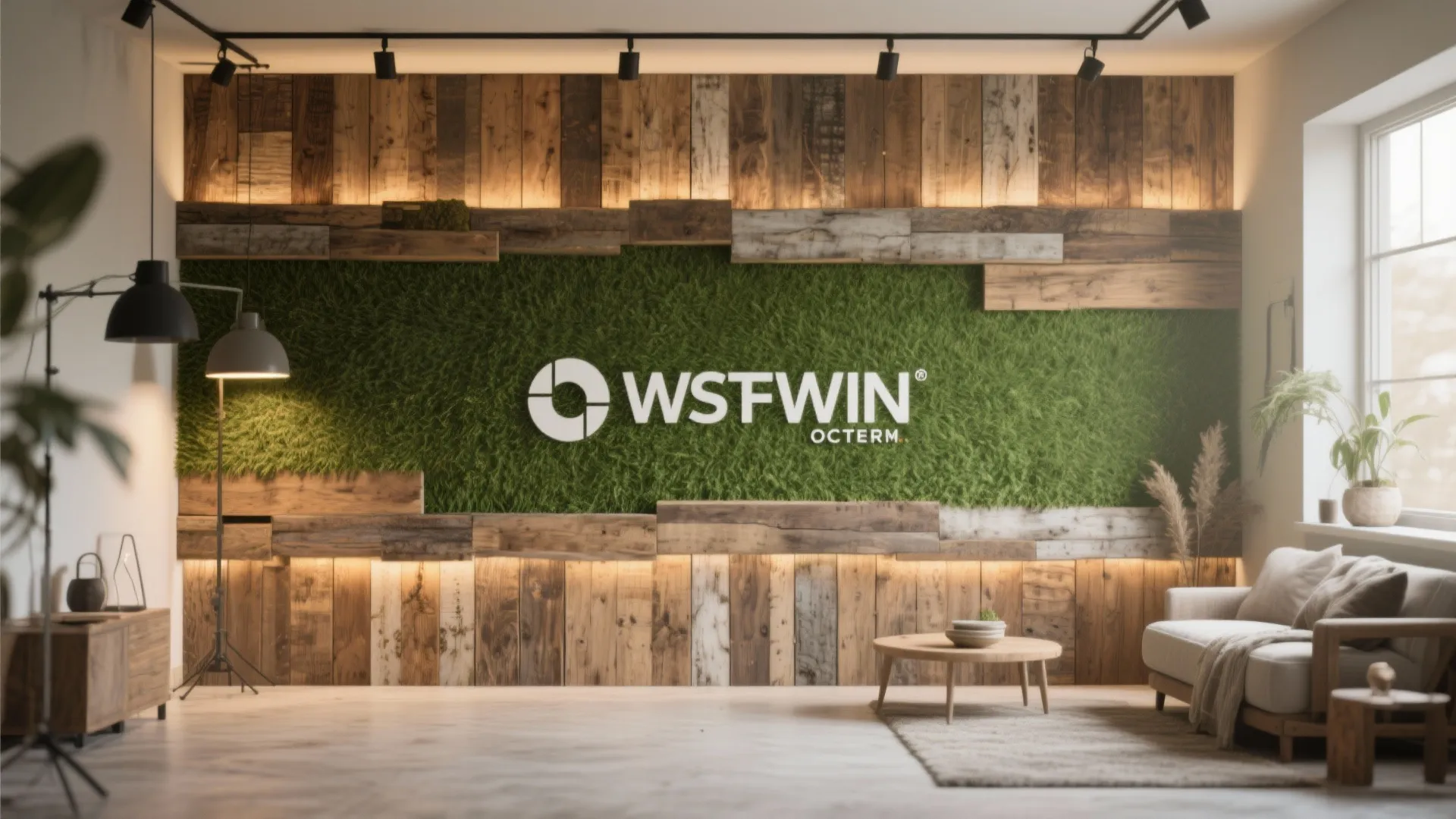 Framed Feature Wall with Mixed Textures