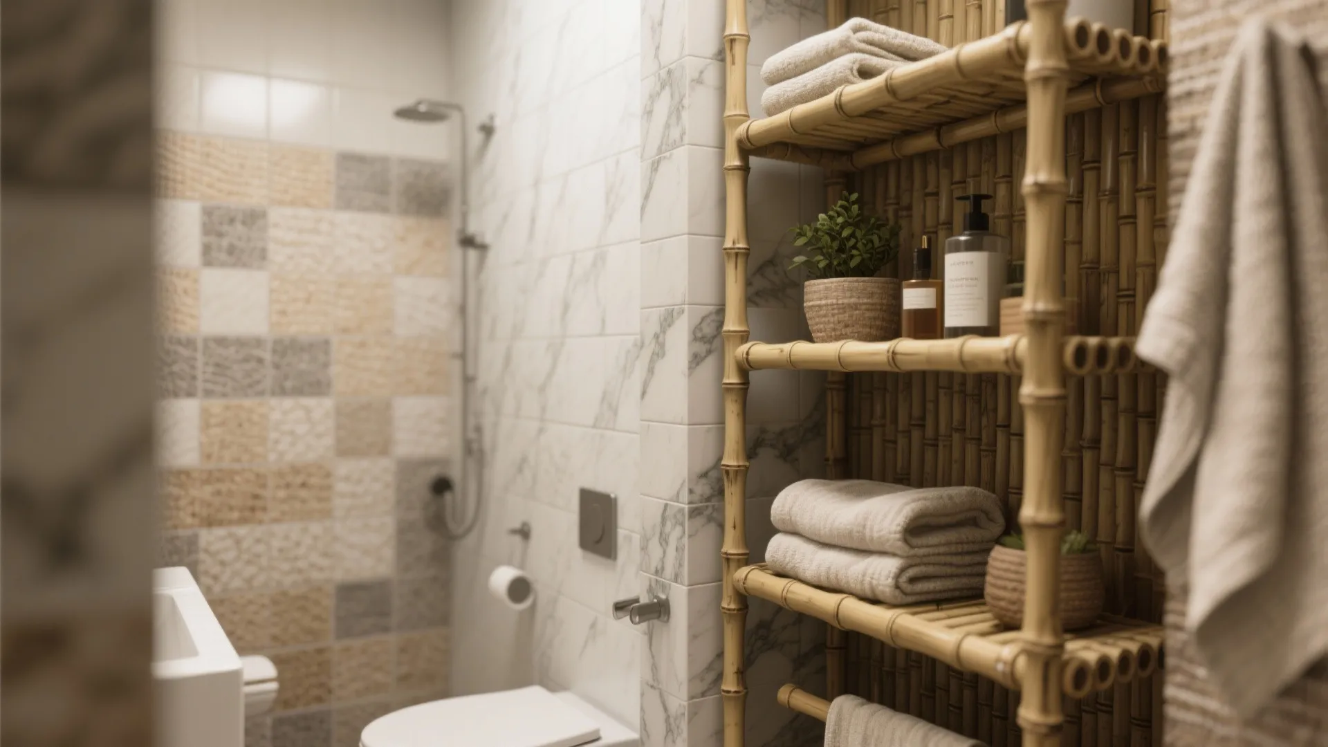 5. Mixing Textures for a Spa Feel