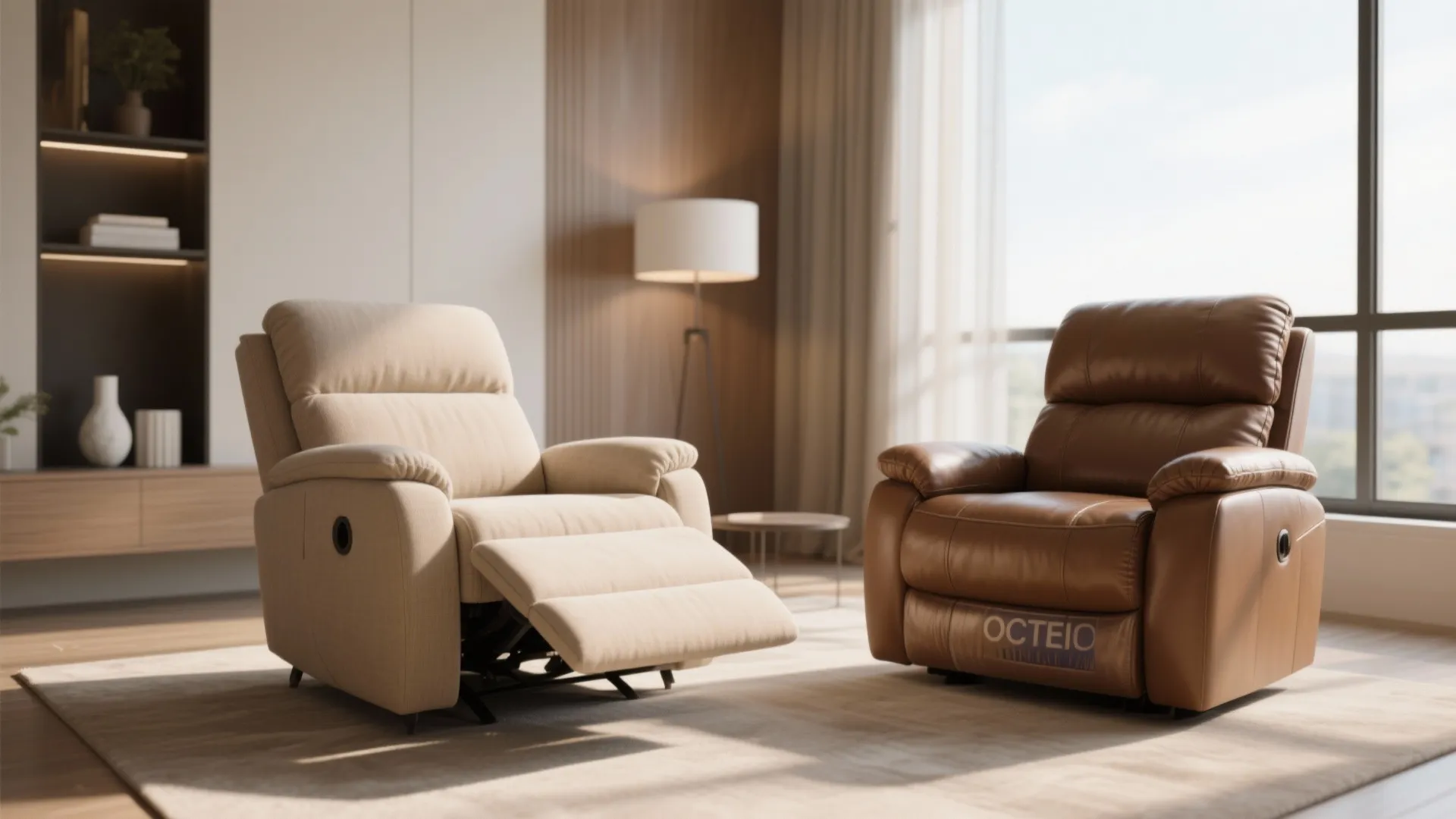 7. Recliners with Mixed Upholstery