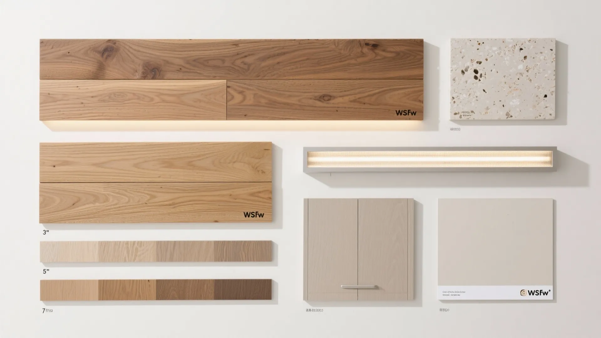 Mixed-width planks for modern texture