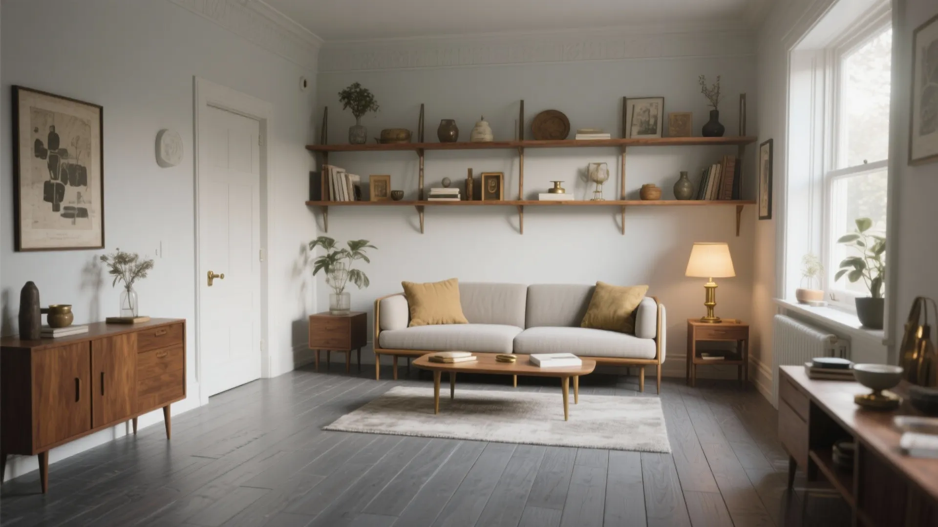 2. Mix wood tones for a lived-in look