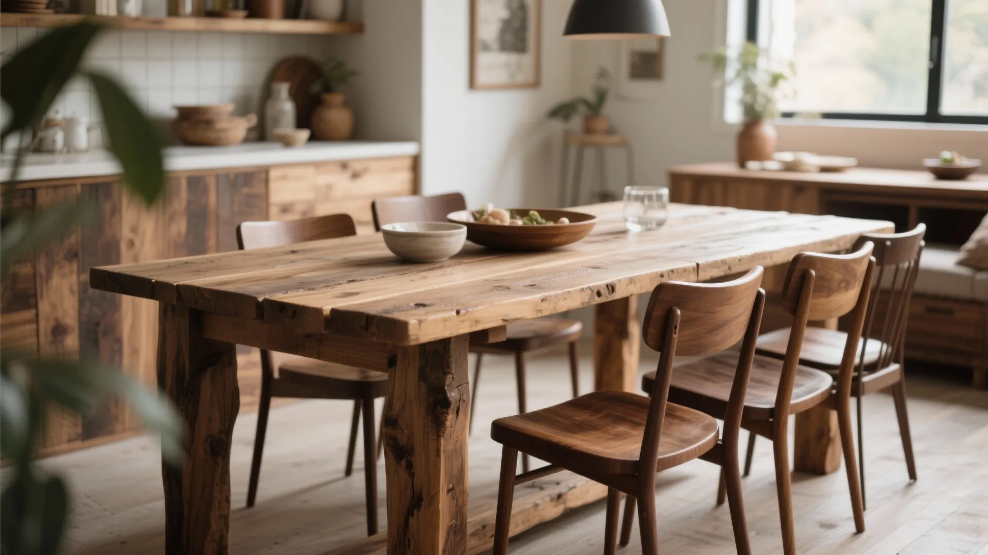 Tip 1: Mix Wood Tones for Depth