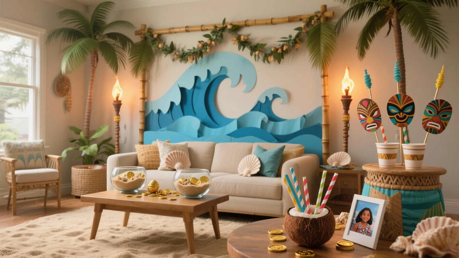 DIY Moana Party Decorations: 5 Fun Ideas: Make a small space feel like Motunui with 5 easy, budget-friendly DIY Moana party decorations