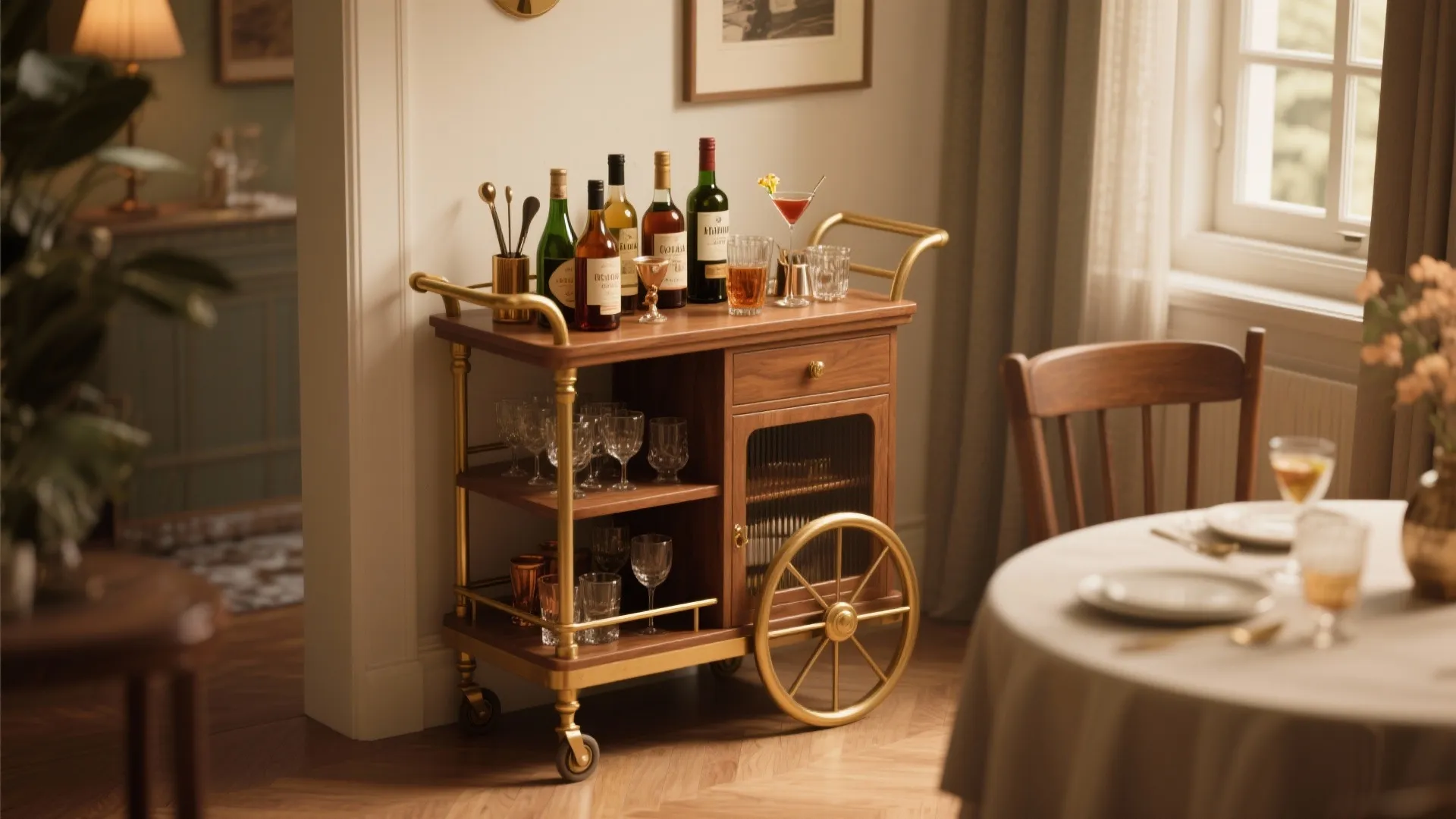 10. Mobile Bar Cart