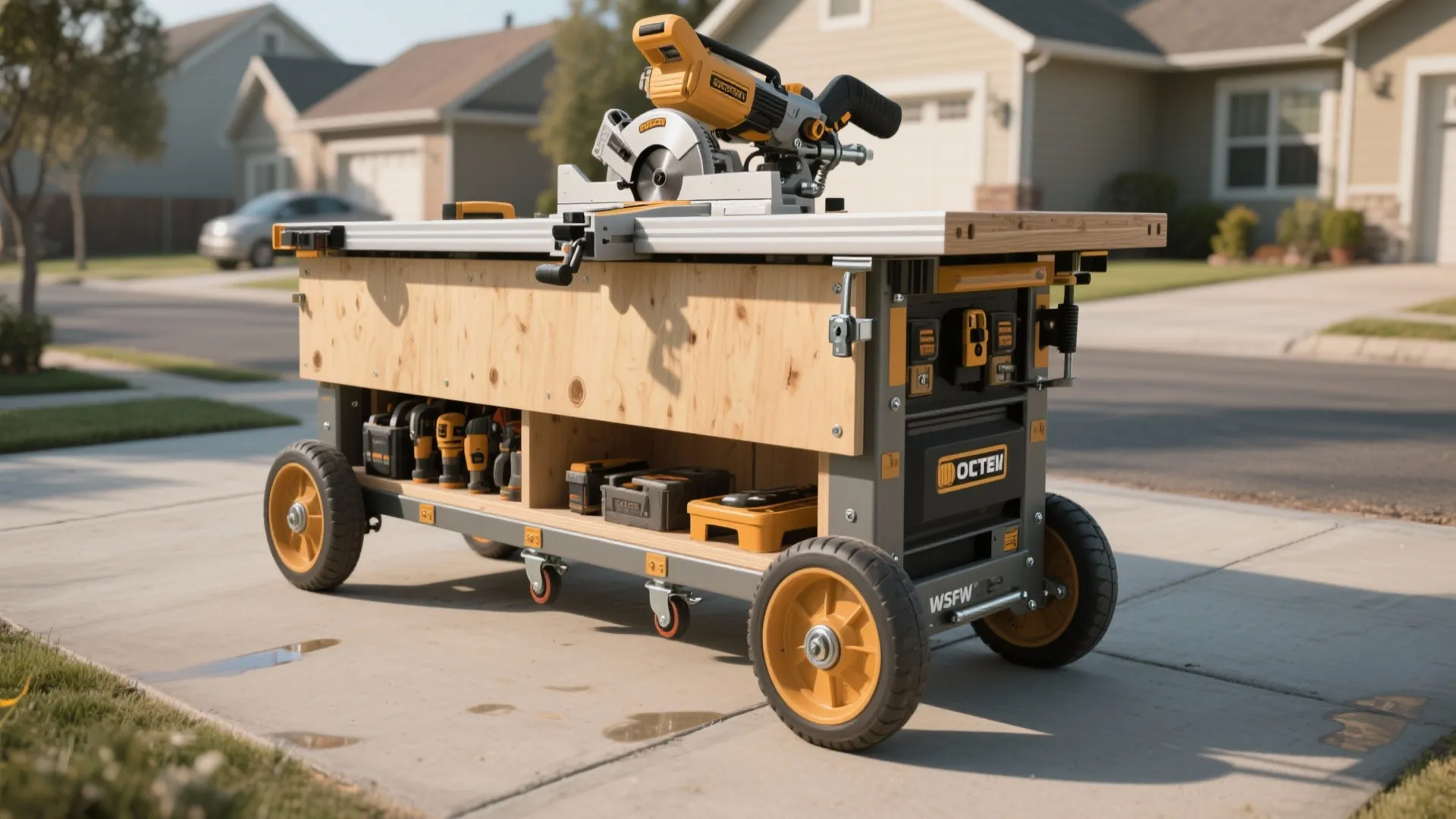 3. Mobile Base with Locking Casters