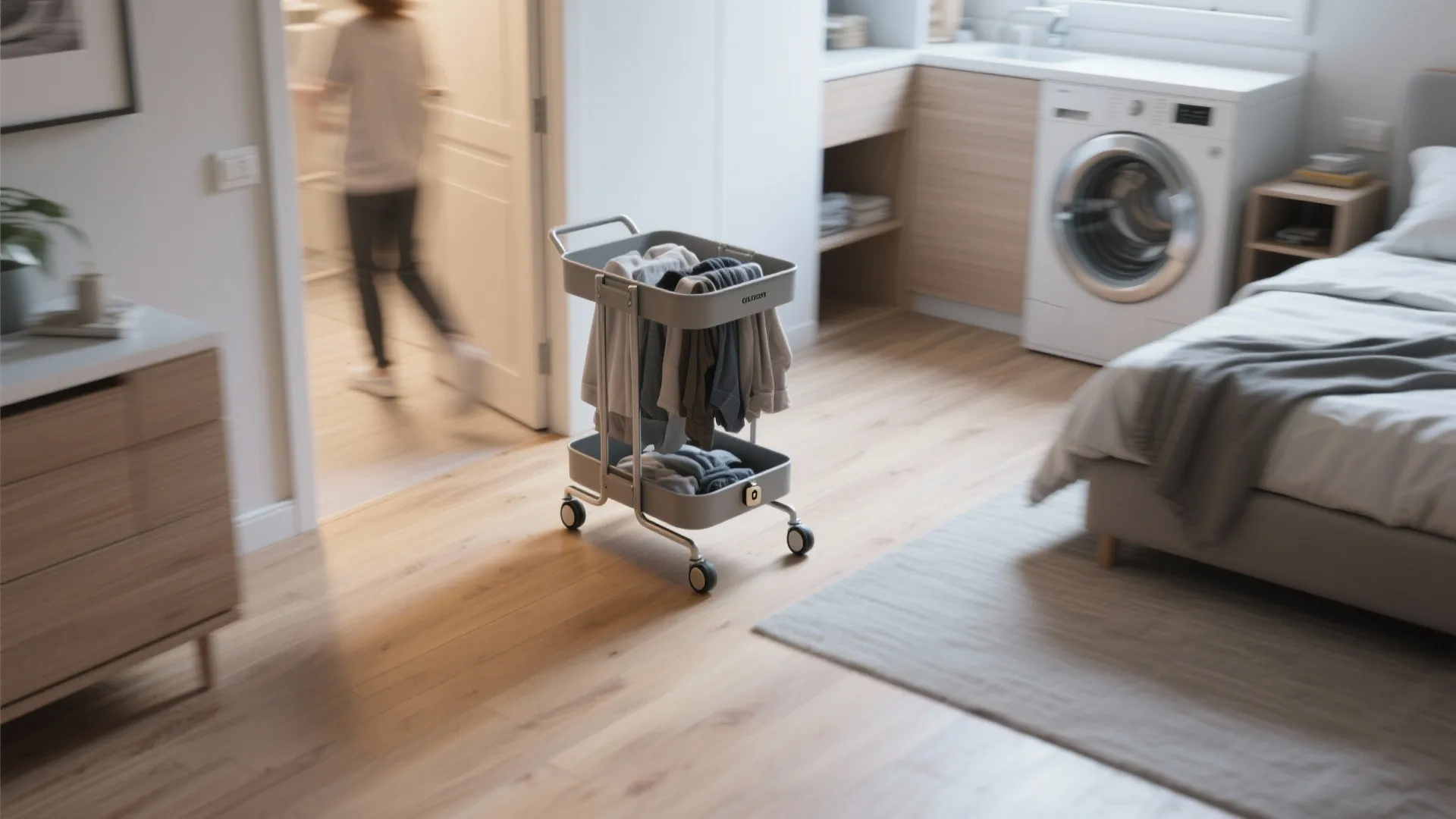 5. Mobile carts and bins on casters