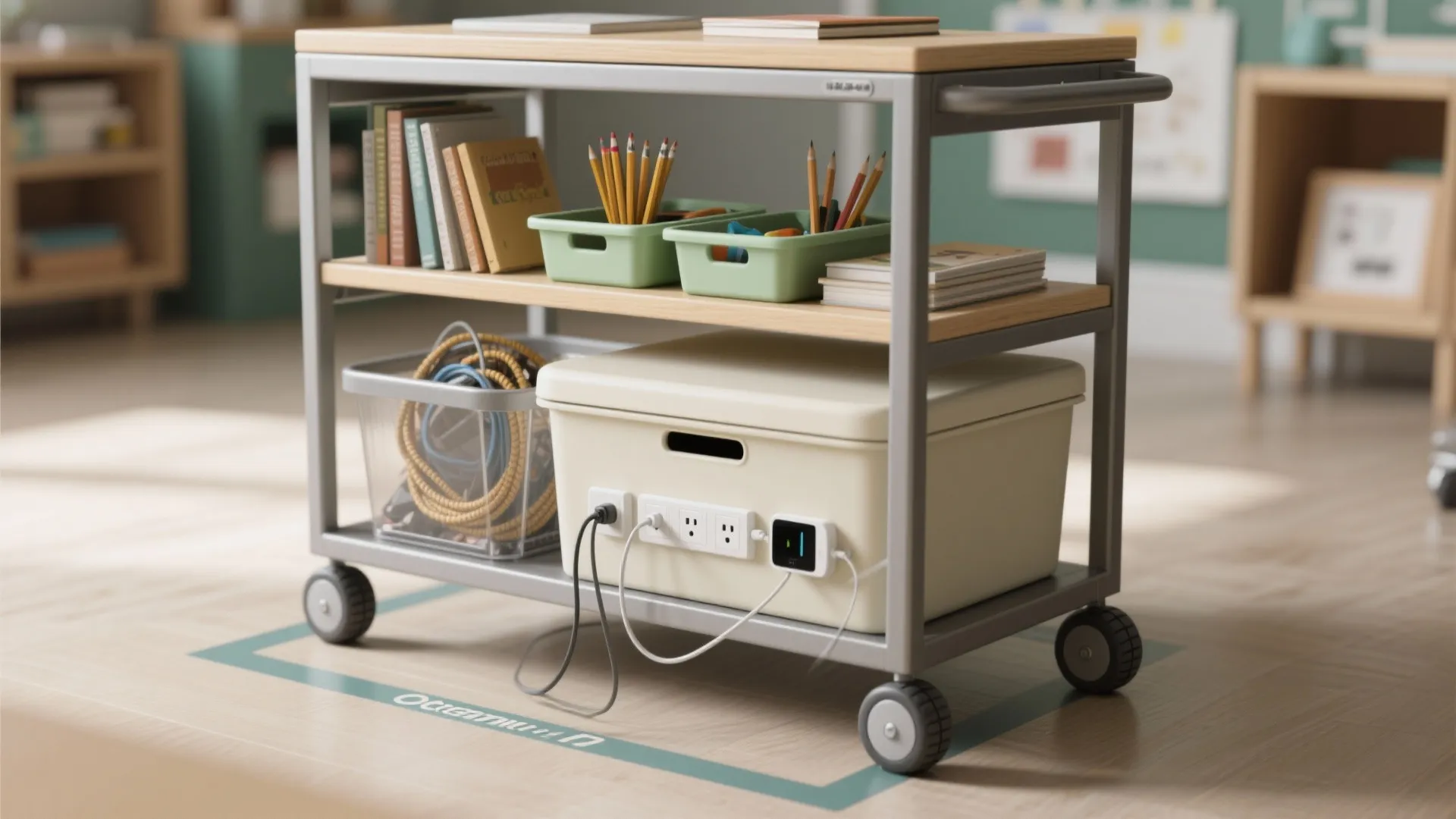 Mobile cart + charging dock