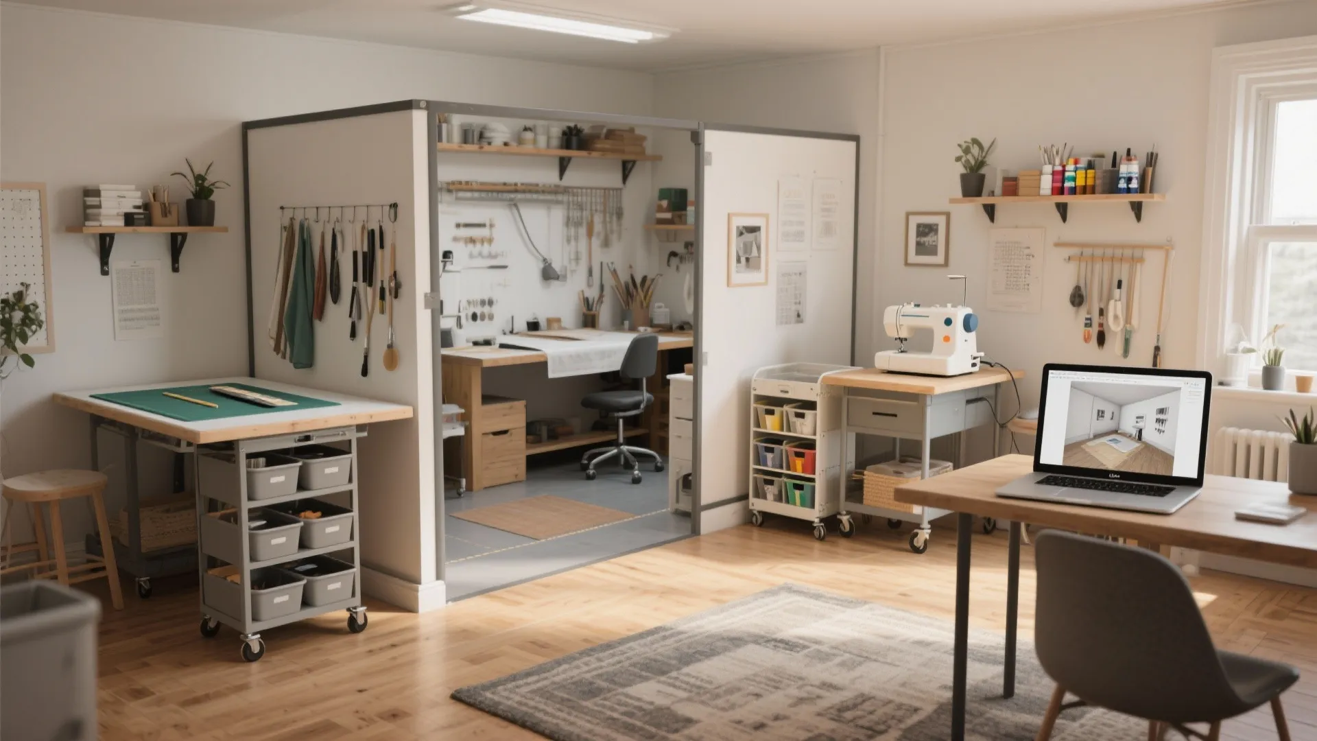 Mobile carts and zoned workstations