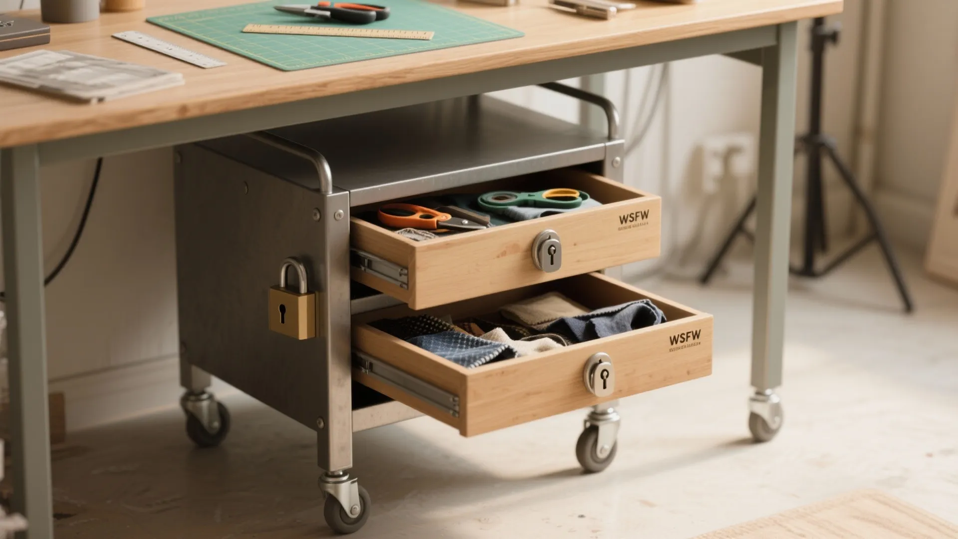 3. Mobile cutting stations and organized carts